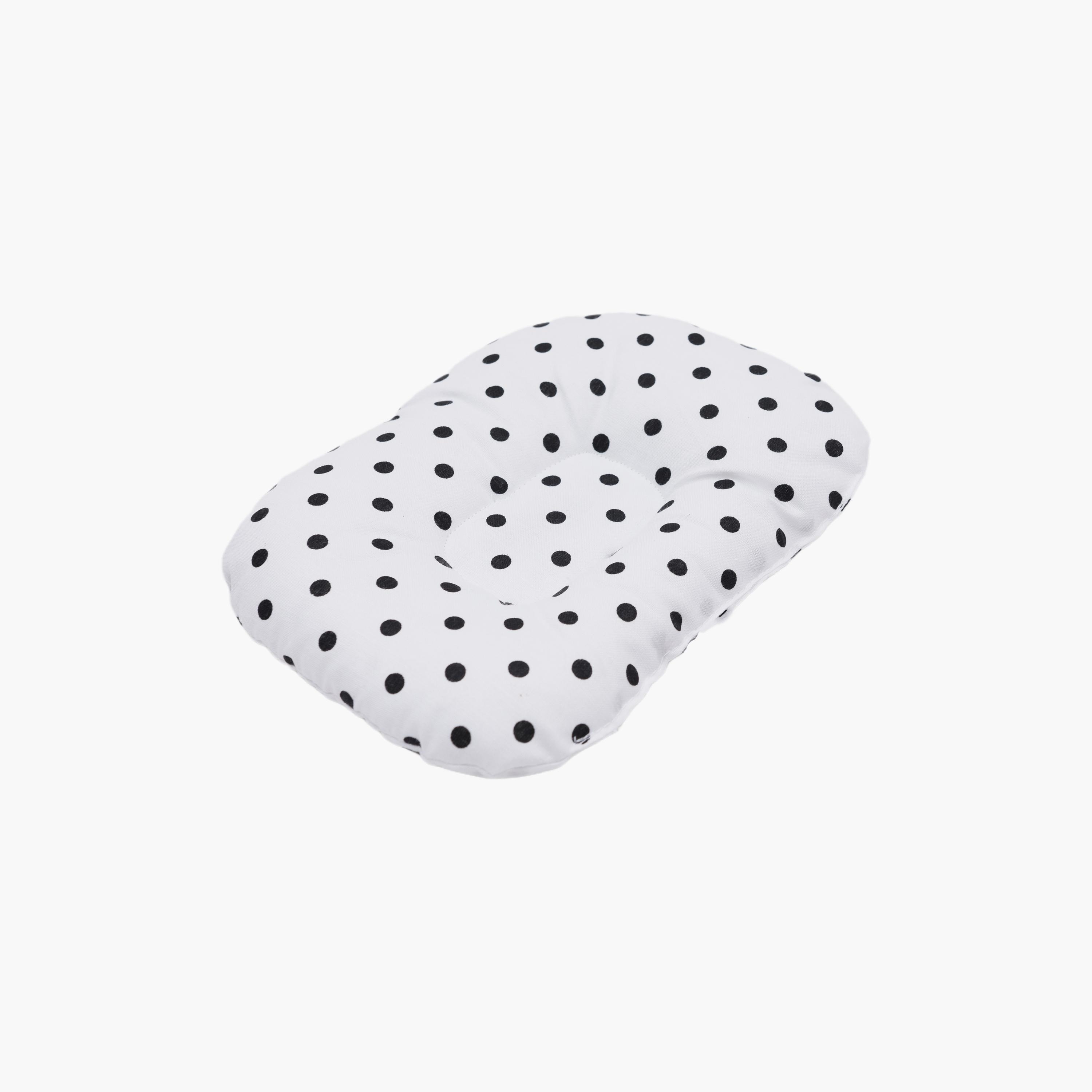 Little Angel Tummy Time Nursing Pillow, Polka Dots, White-baby-nursery-babybedding-image-3