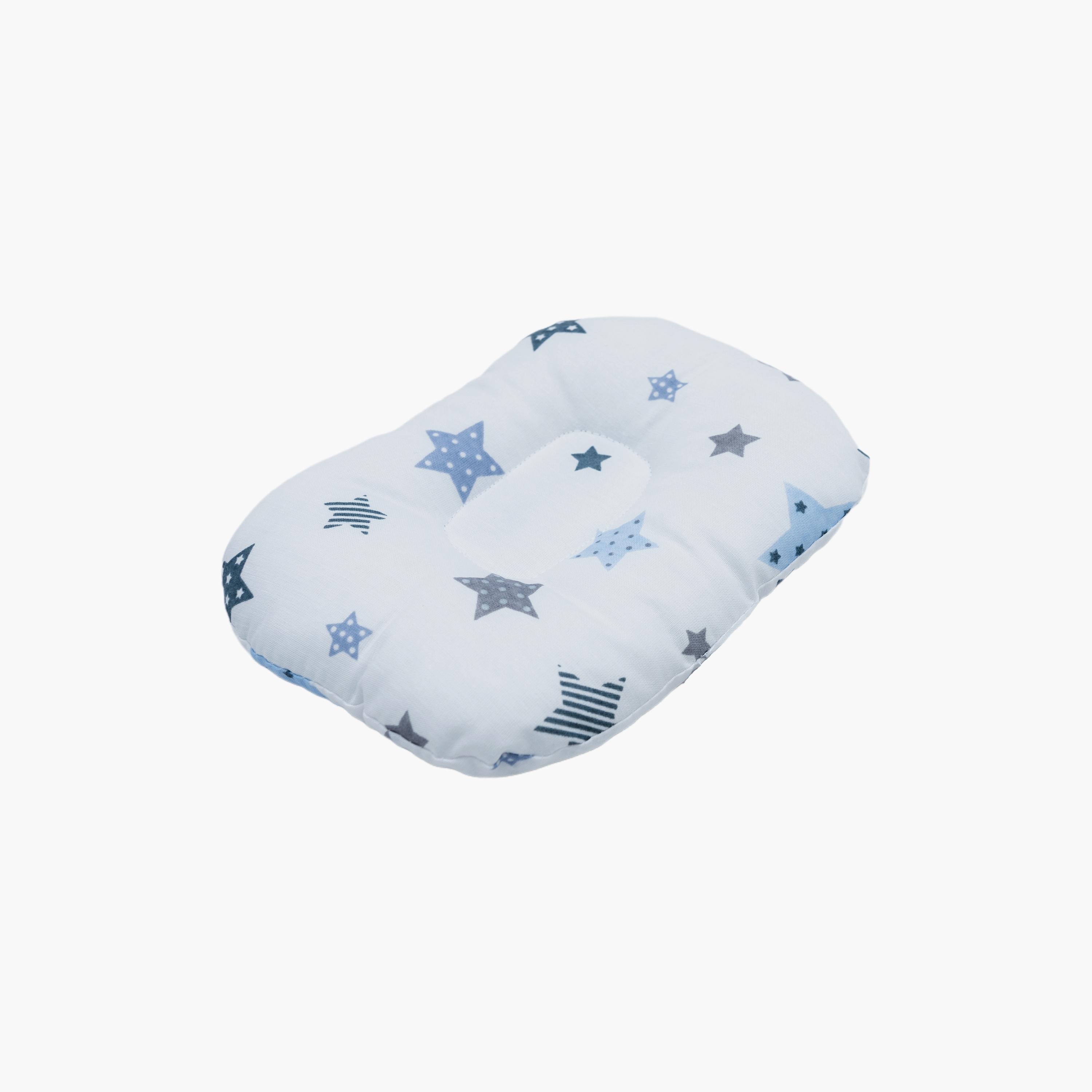 وسادة الرضاعة وقت الاستلقاء علي البطن من نايت آنجل، نجوم، أبيض-baby-nursery-babybedding-image-3