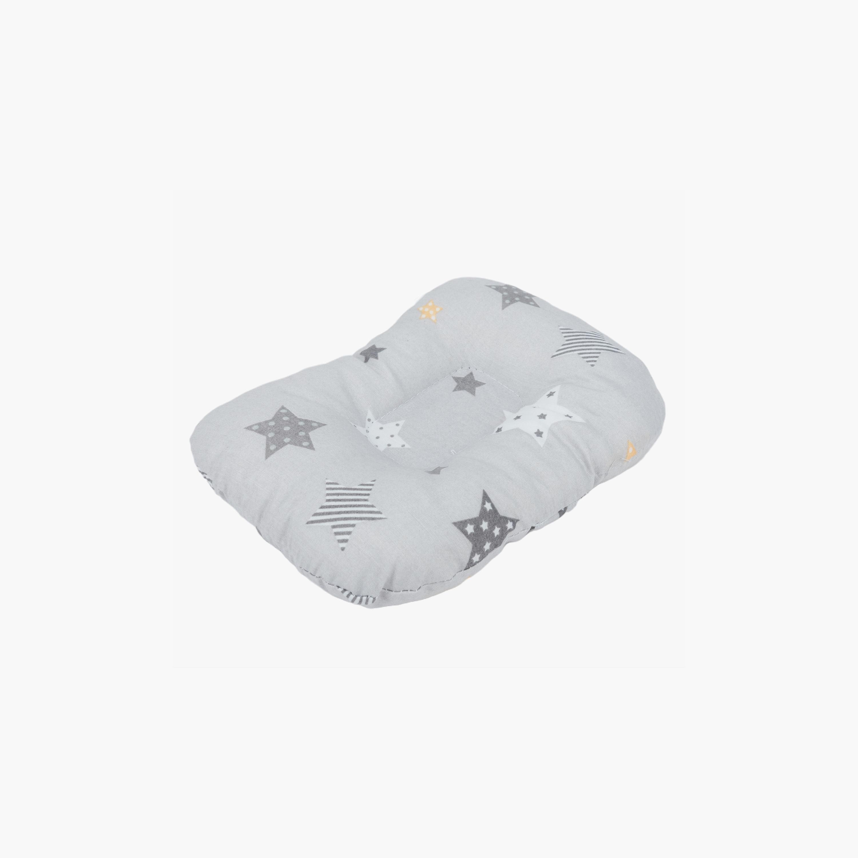 Little Angel Tummy Time Nursing Pillow, Star, Grey-baby-nursery-babybedding-image-3