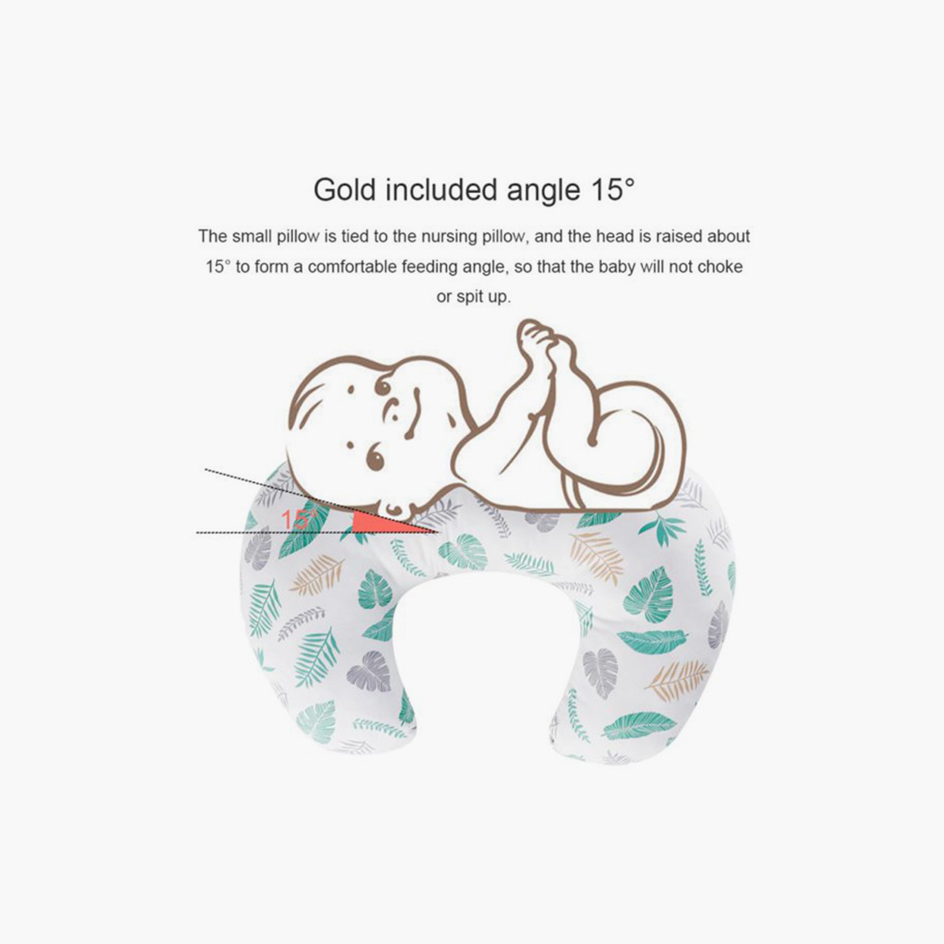 Little Angel Tummy Time Nursing Pillow, Star, Grey-baby-nursery-babybedding-image-4