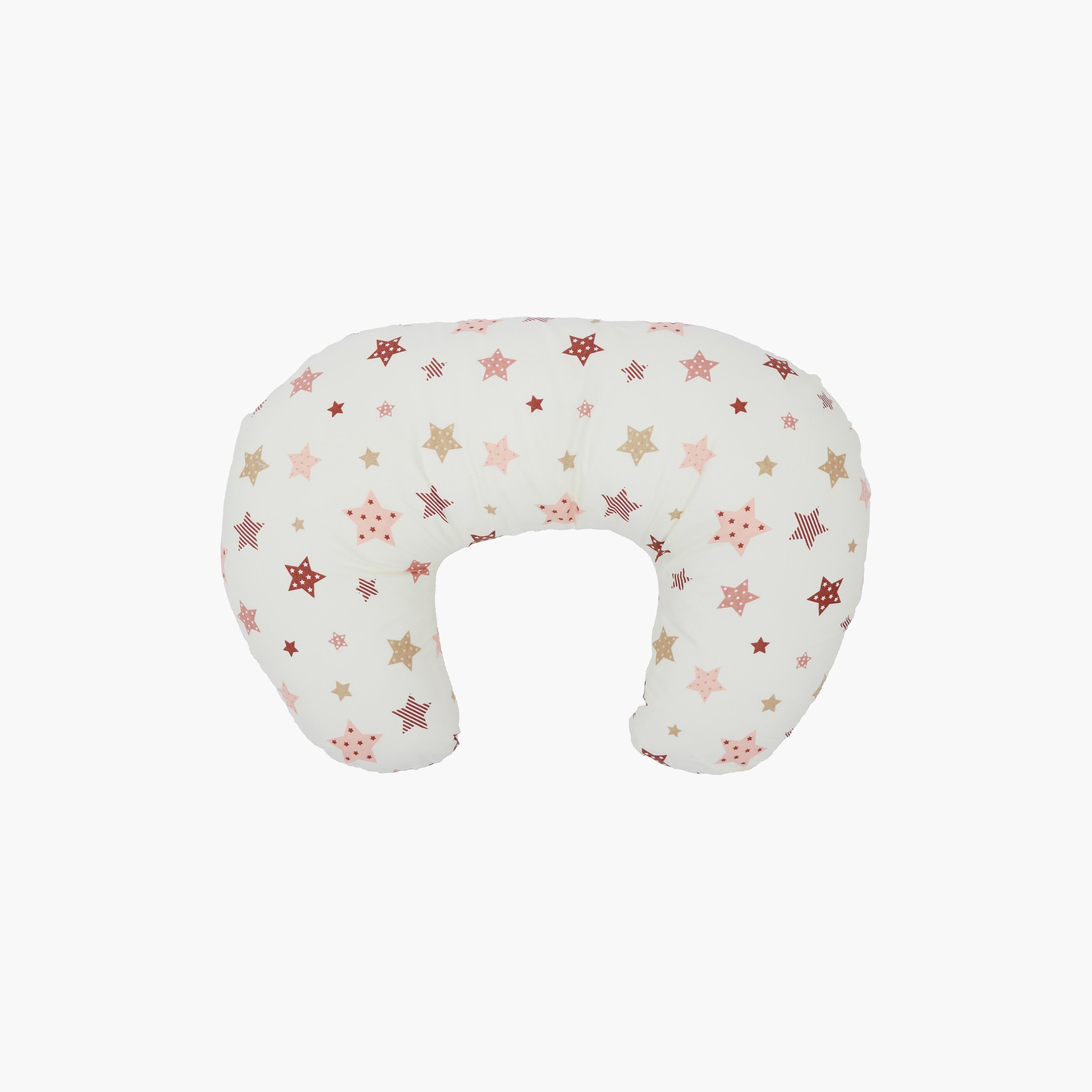 Little Angel Tummy Time Nursing Pillow, Star, Beige-baby-nursery-babybedding-image-2