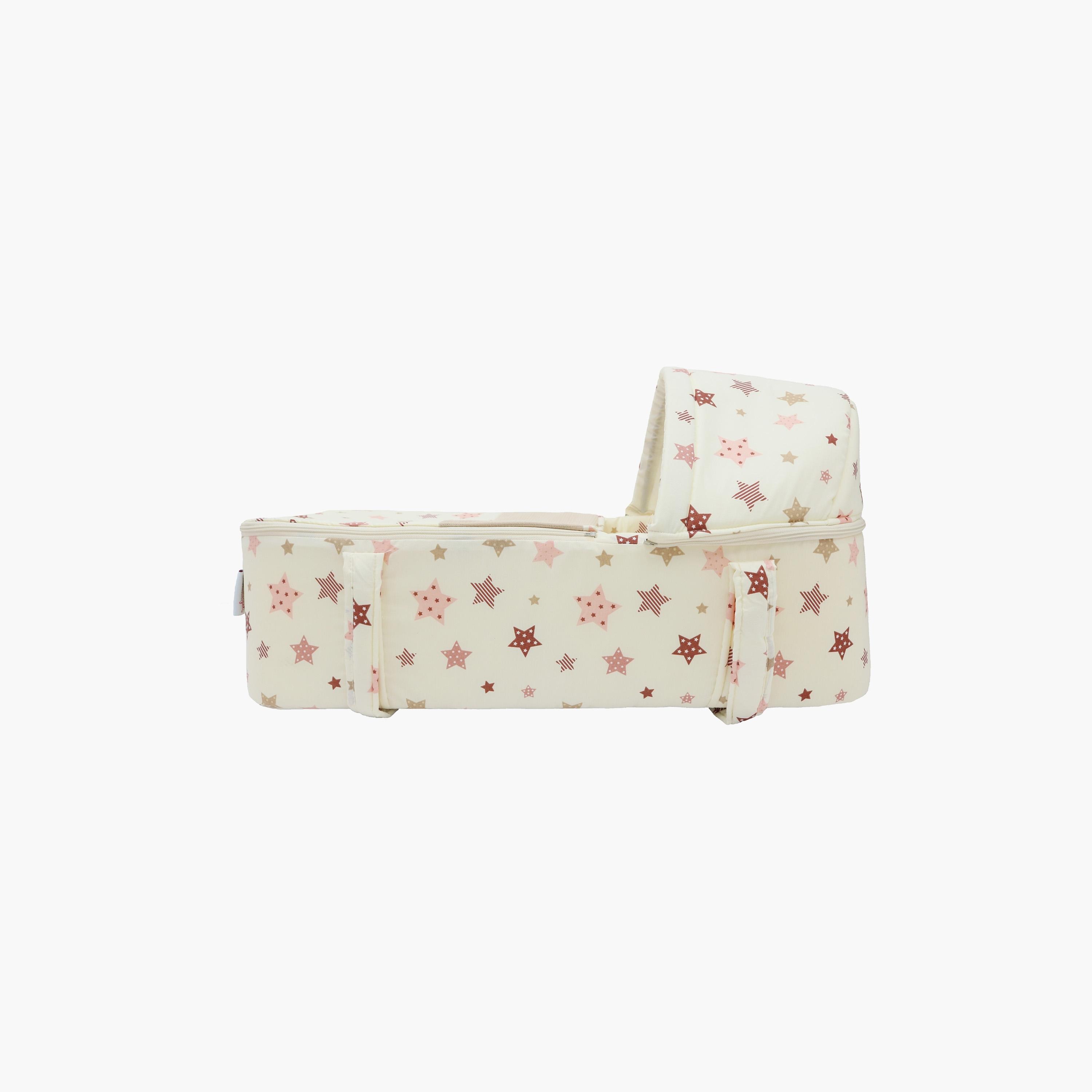 مهد حمل أطفال مع حقيبة حفاضات من نايت آنجل، نجمة، كريمي-baby-nursery-furniture-cribsandbeds-bassinets-image-5