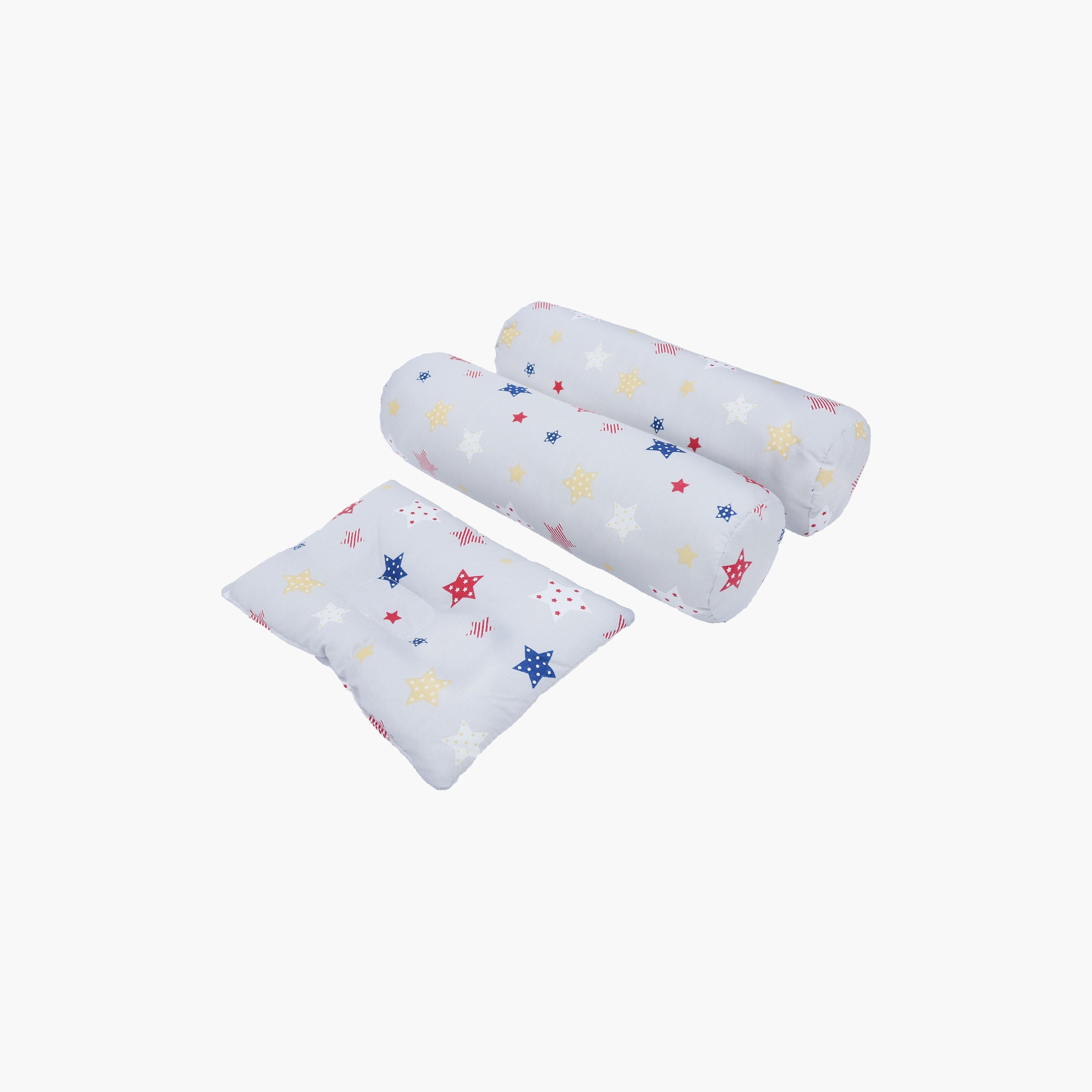 Little Angel Baby Bed with Comfy Bolster & Pillow, Stars-baby-nursery-babybedding-image-4