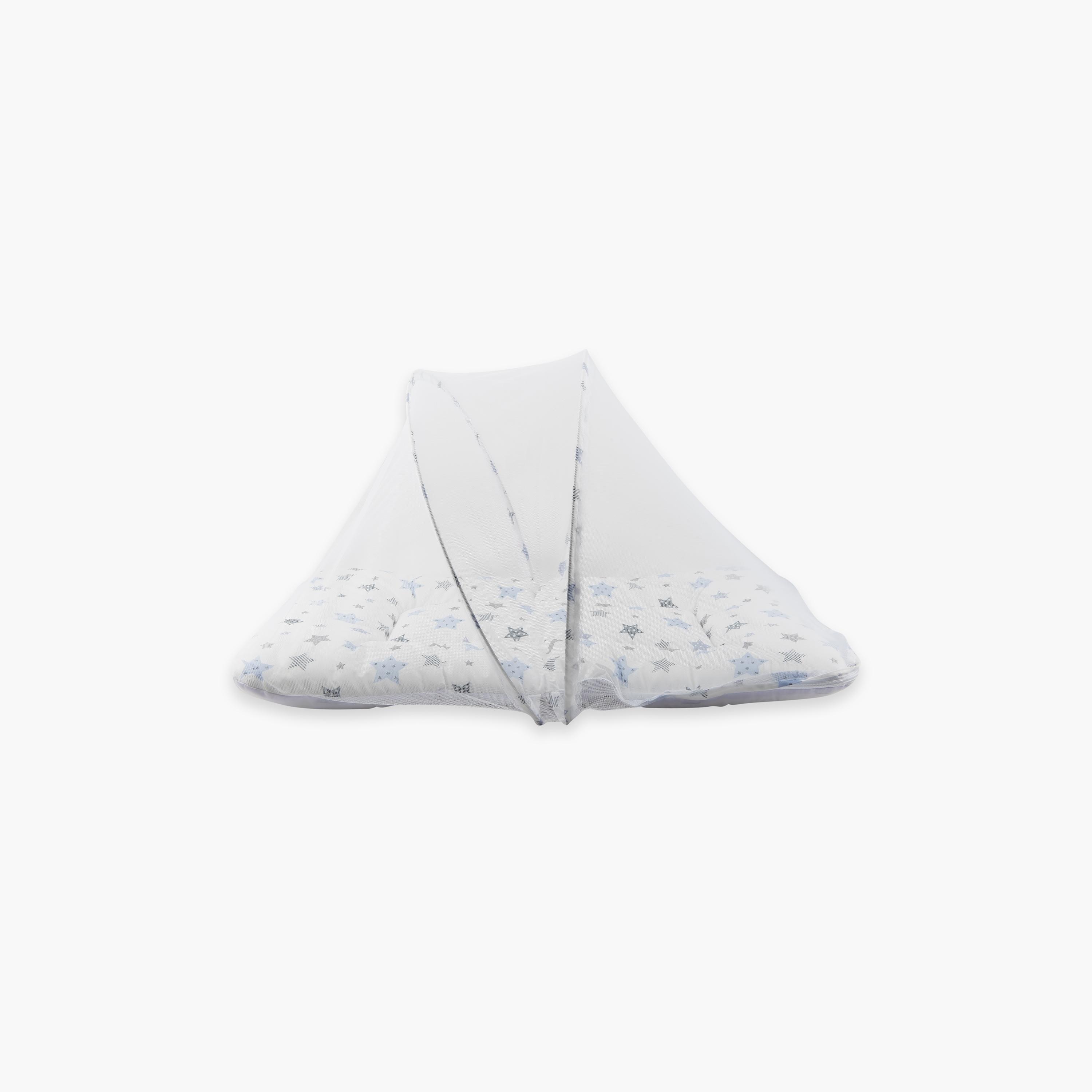 سرير أطفال مع مسند ووسادة مريحة من ليتل آنجل، نجوم-baby-nursery-babybedding-image-2
