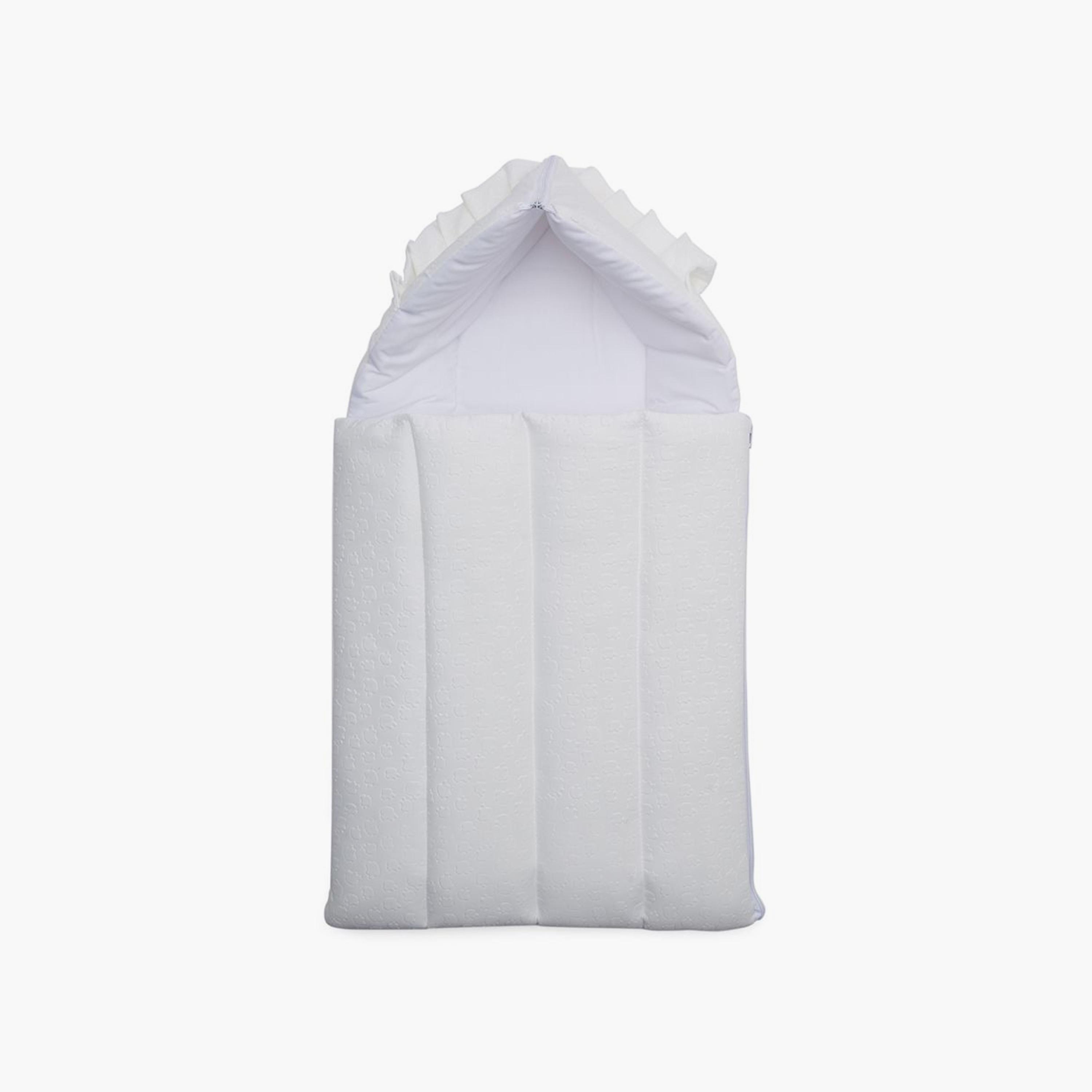 Little Angel Lightweight Sleeping Bag, White-baby-nursery-blanketsandswaddles-swaddlesandsleepingbags-image-1