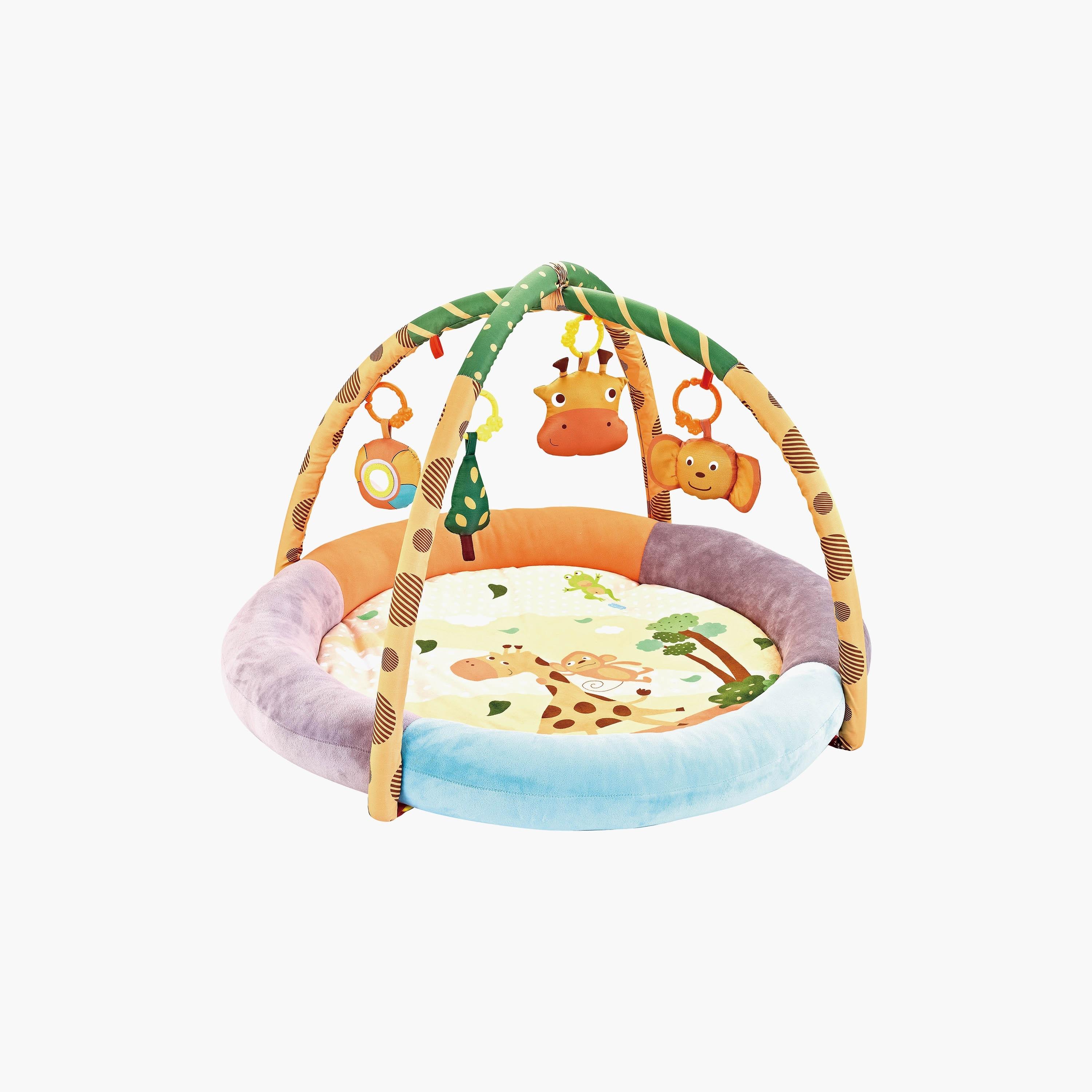 سجادة لعب مستديرة جيم الأنشطة مع ألعاب خشخيشة معلقة من ليتل آنجل، زرافة-baby-infantactivity-playgyms-image-1