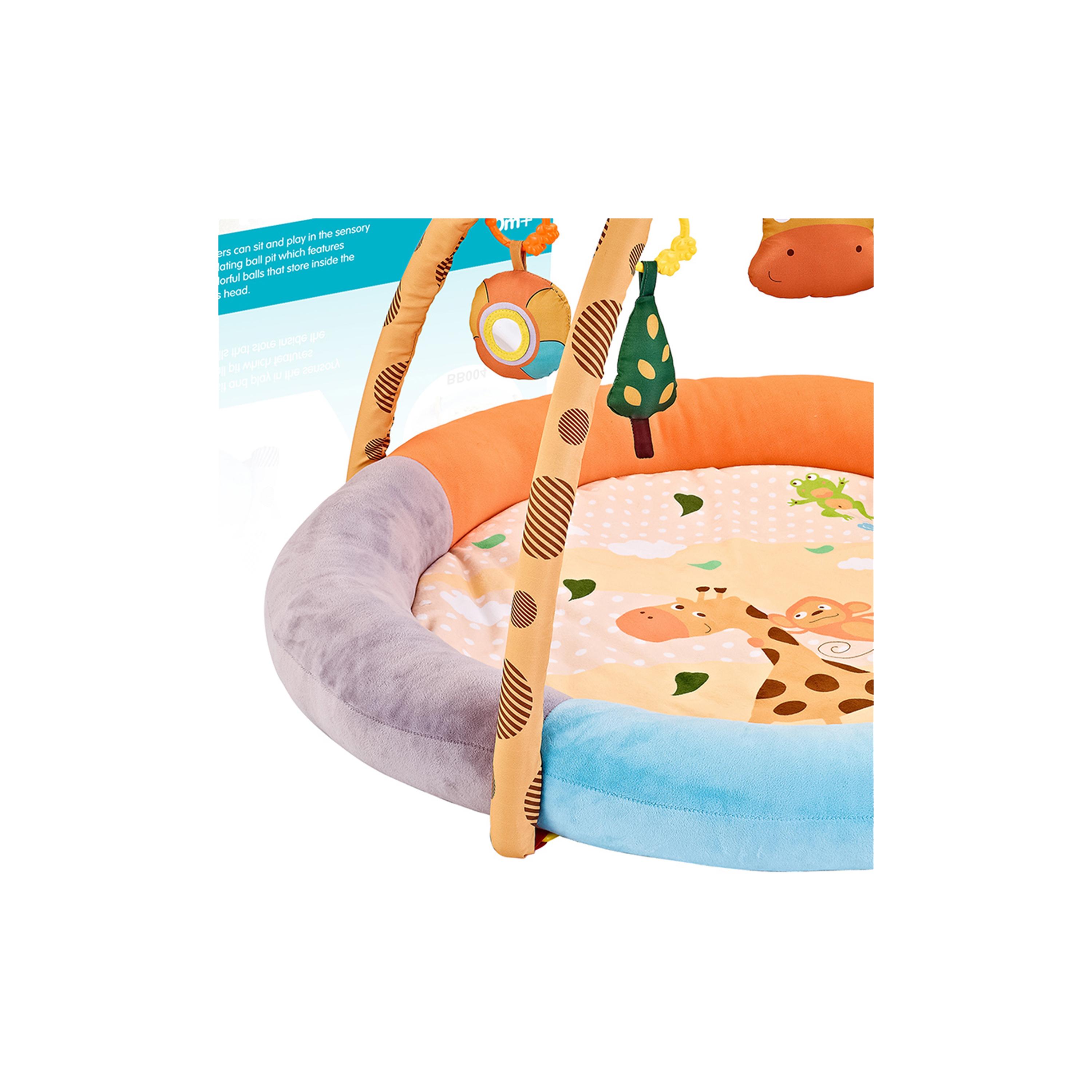 سجادة لعب مستديرة جيم الأنشطة مع ألعاب خشخيشة معلقة من ليتل آنجل، زرافة-baby-infantactivity-playgyms-image-2