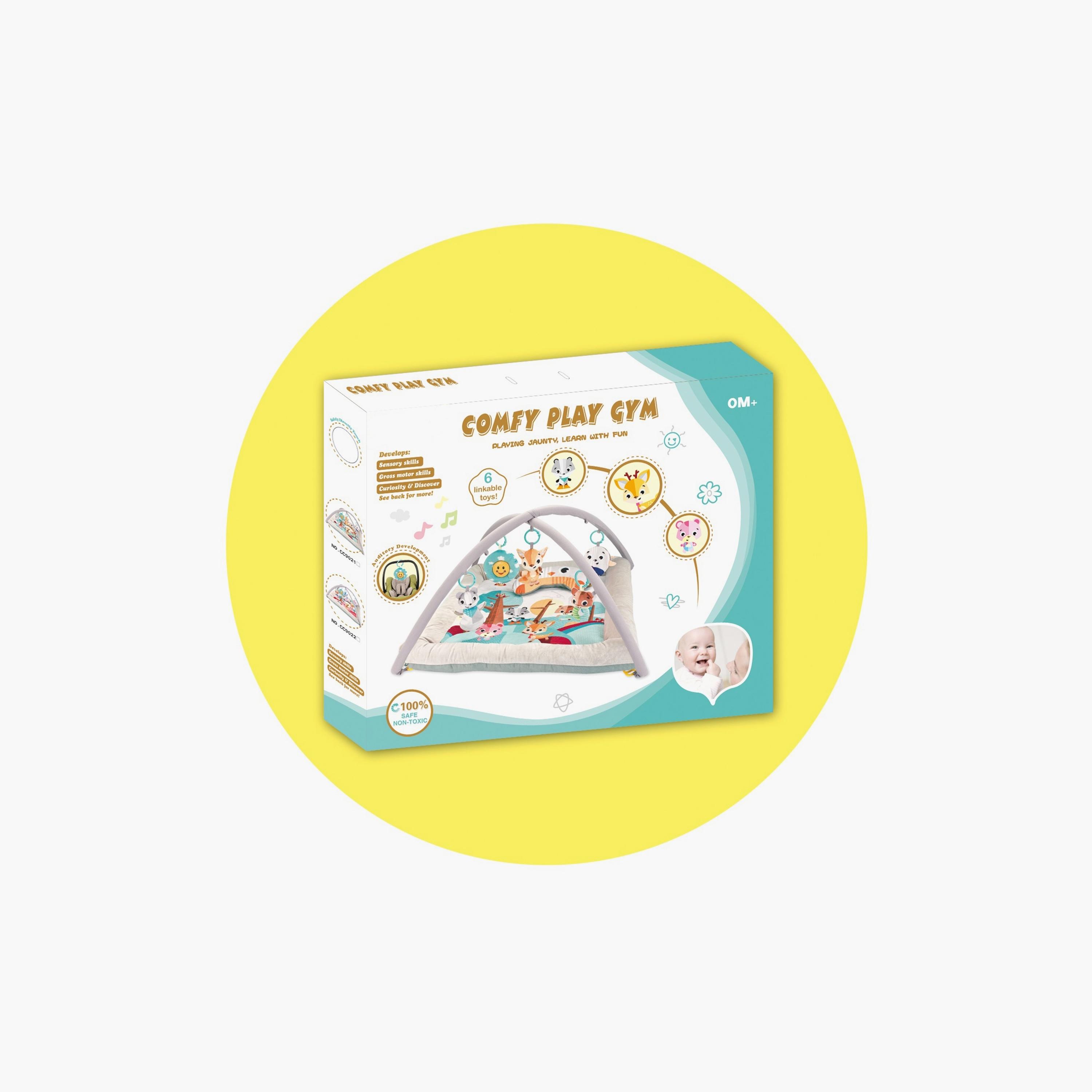 سجادة لعب جيم الأنشطة مع ألعاب خشخيشة معلقة من ليتل آنجل، أزرق-baby-infantactivity-playgyms-image-5