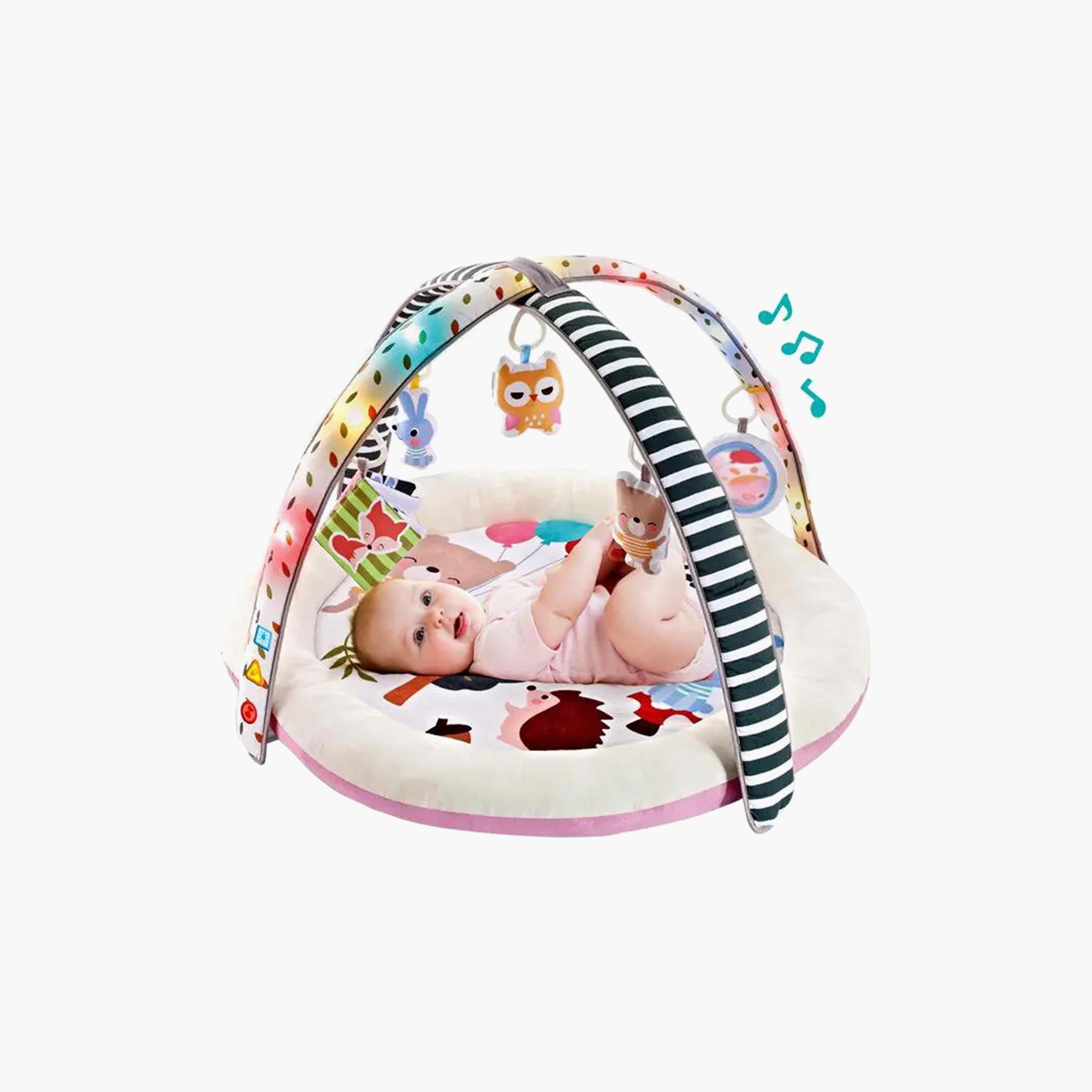 Little Angel Activity Gym Round Playmat with Hanging Rattle Toys-baby-infantactivity-playgyms-image-1