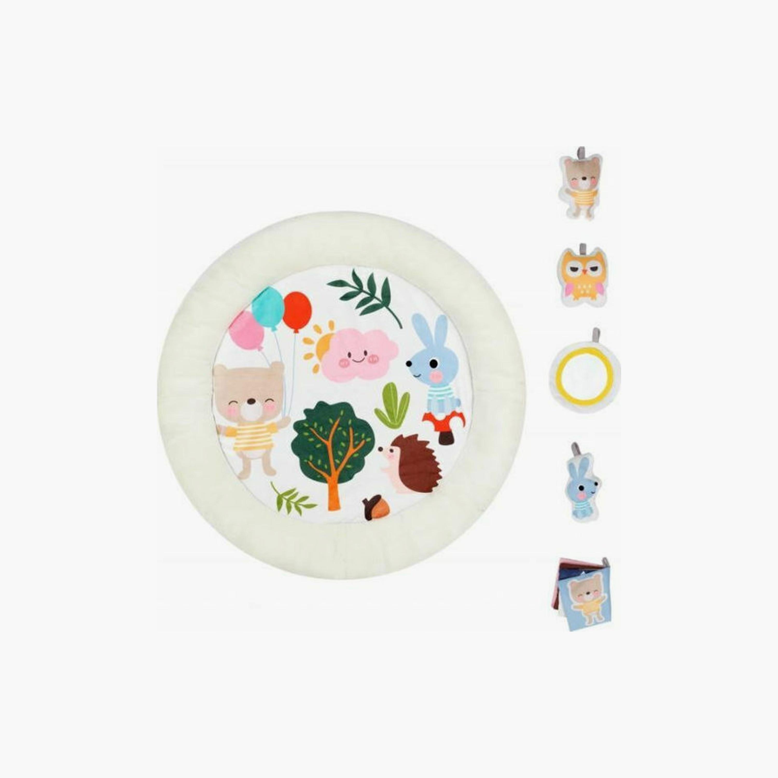 Little Angel Activity Gym Round Playmat with Hanging Rattle Toys-baby-infantactivity-playgyms-image-4
