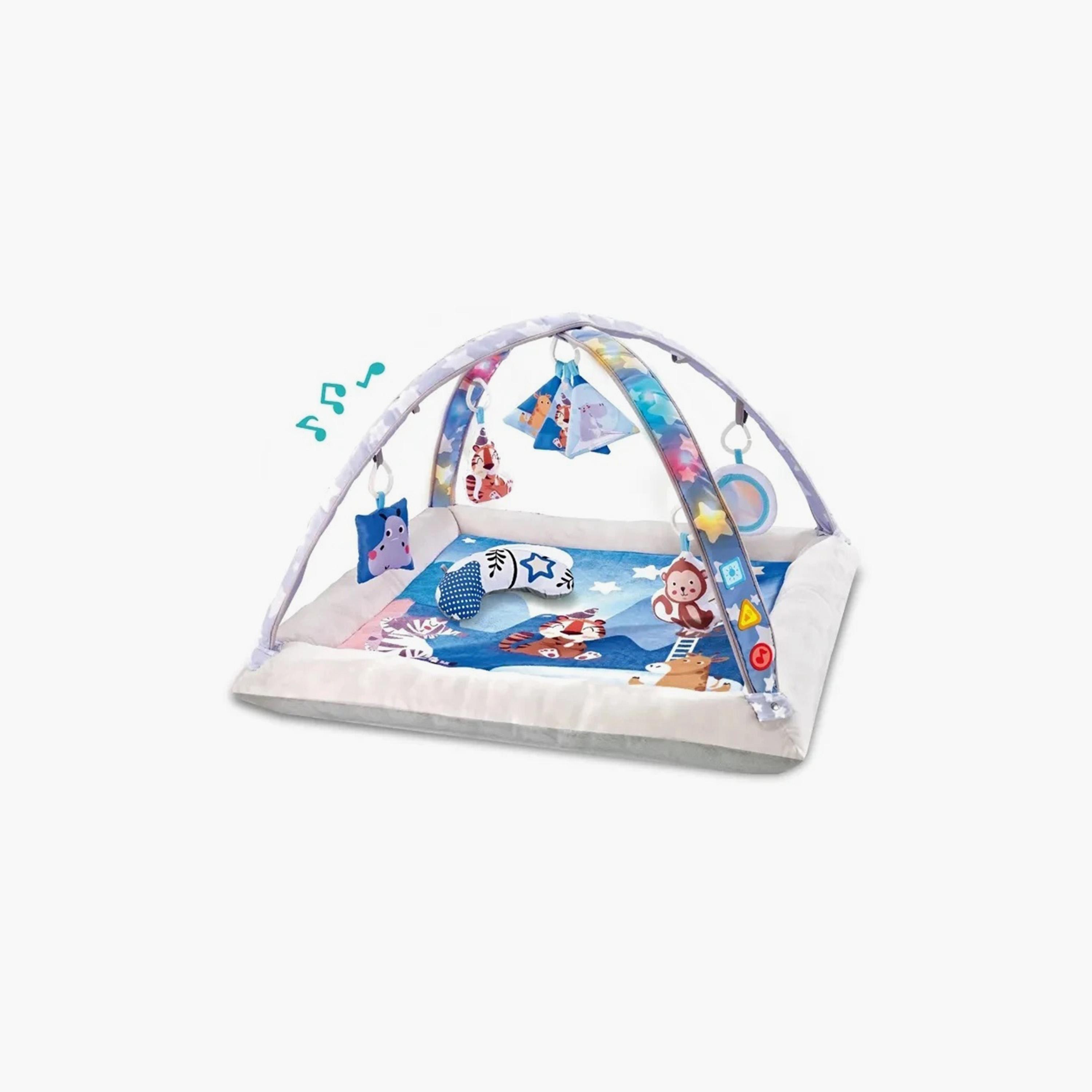 Little Angel Activity Gym Playmat with Hanging Rattle Toys, Blue-baby-infantactivity-playgyms-image-1