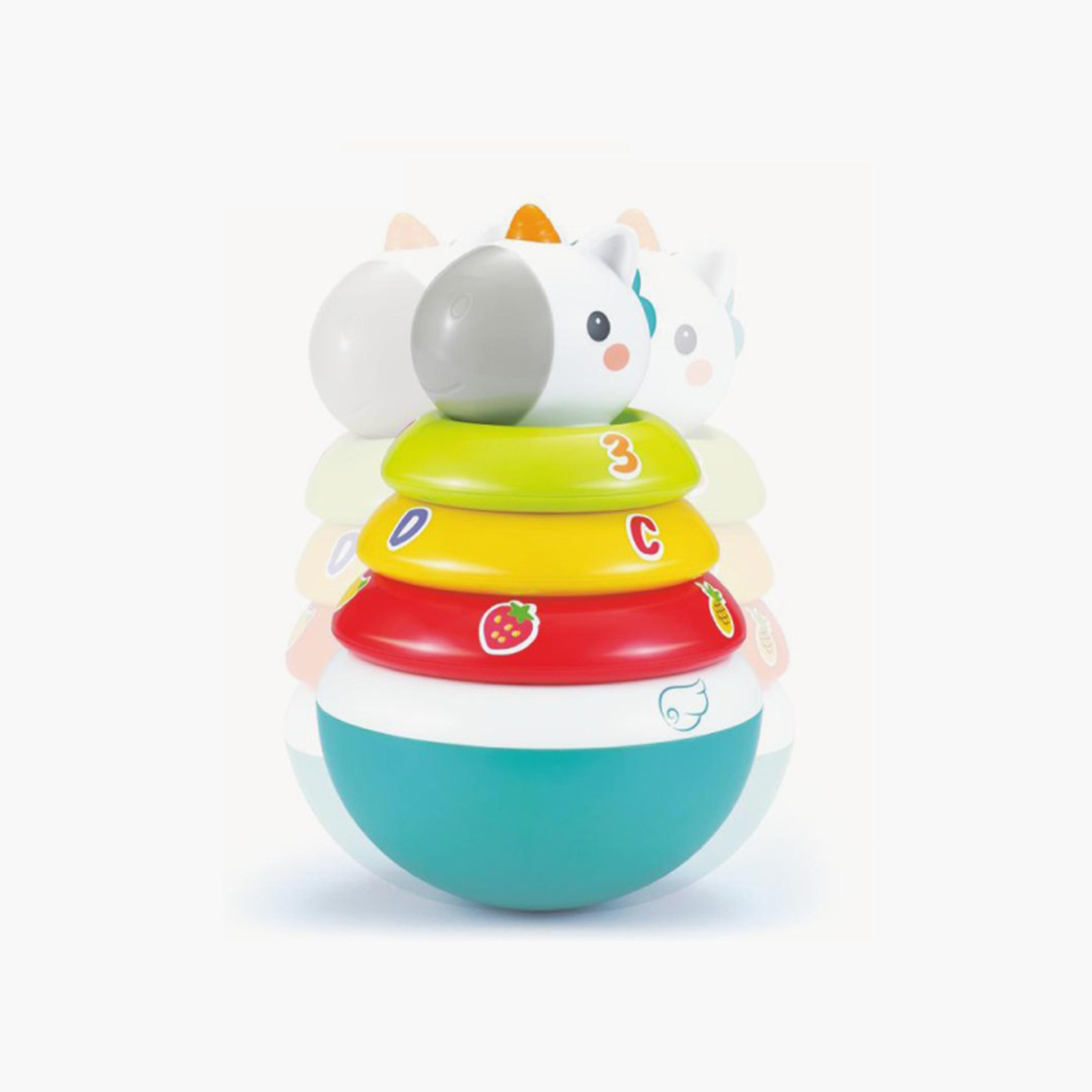 Hola Roly-Poly Unicorn Staking Ring Toy-toys-babyandtoddlertoys-learningtoys-image-1
