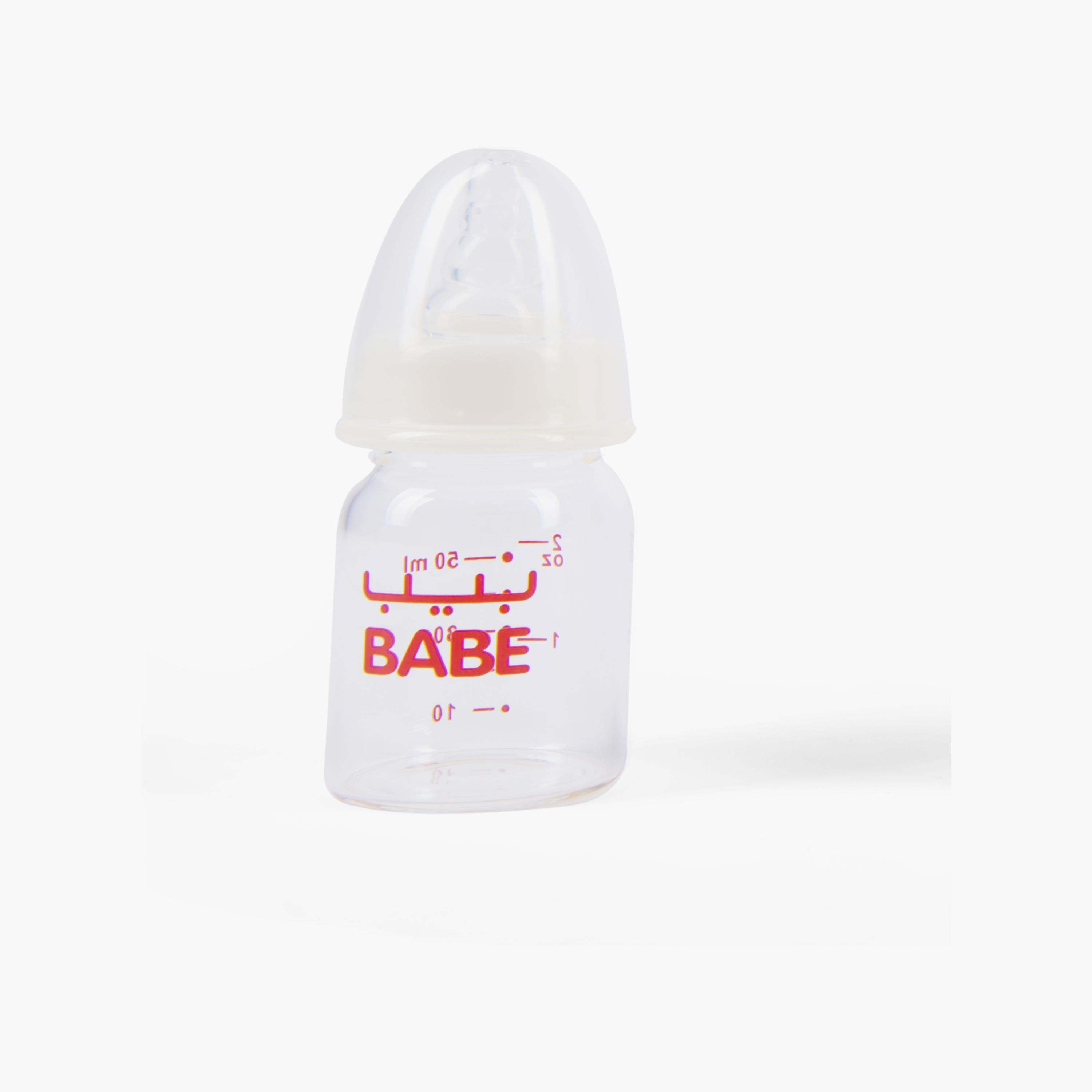 Babe Feeding Glass Bottle, 50 ml-baby-feeding-feedingbottles-bottlesandteats-image-1