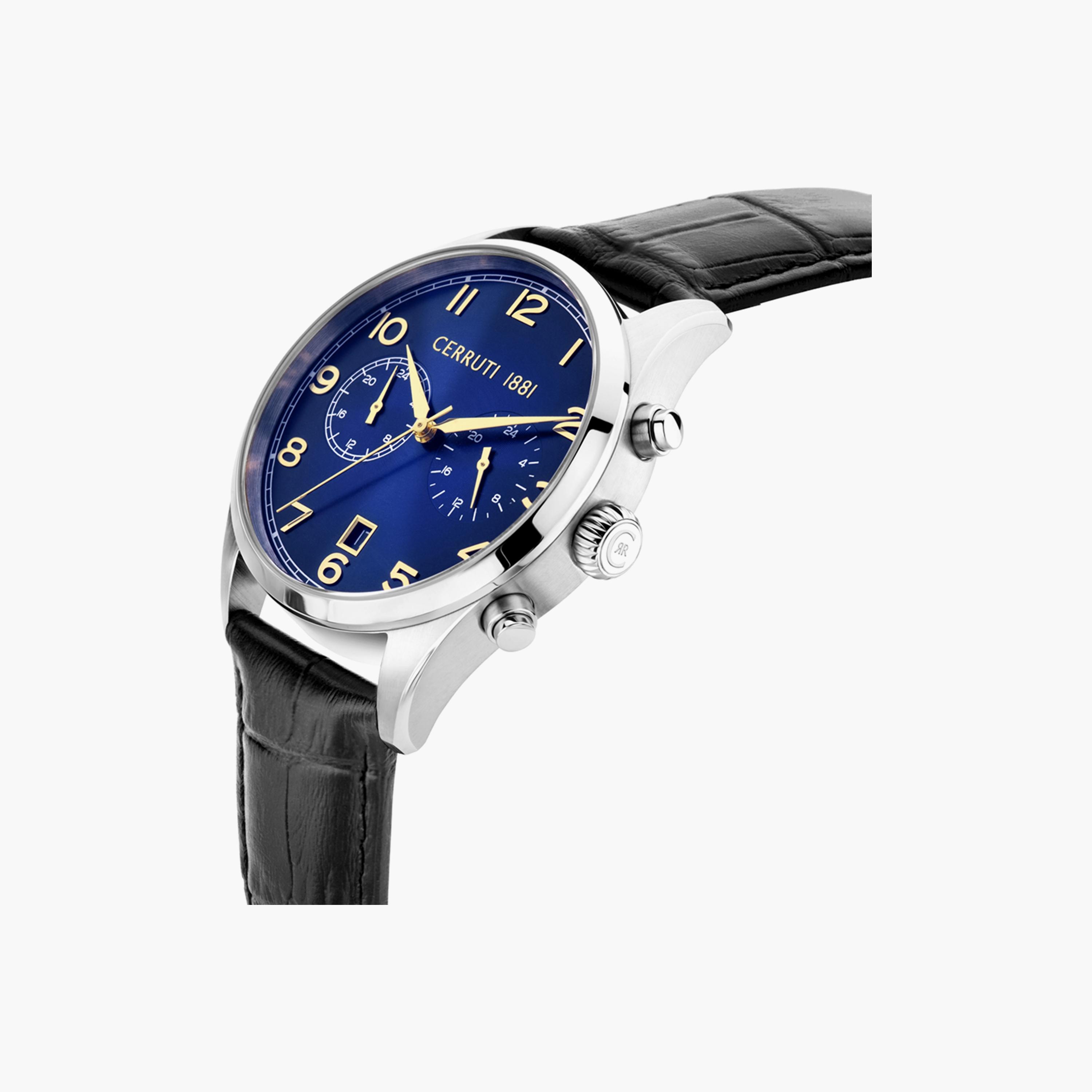 ساعة شيروتي 1881 للرجال بسوار اسود مع كرونوغراف جلدي | CIWGF0007201-men-watchesandjewellery-watches-image-2