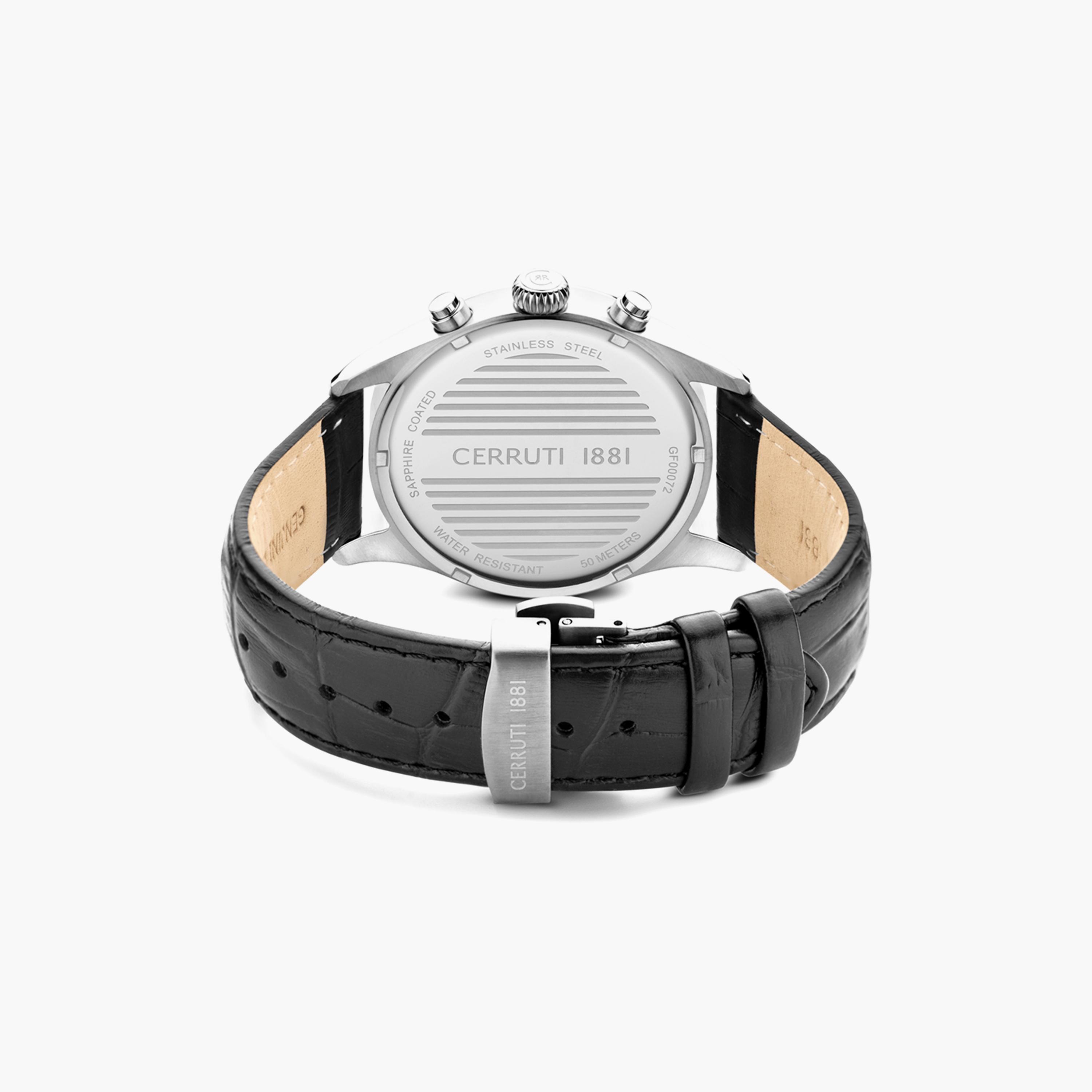 ساعة شيروتي 1881 للرجال بسوار اسود مع كرونوغراف جلدي | CIWGF0007201-men-watchesandjewellery-watches-image-3