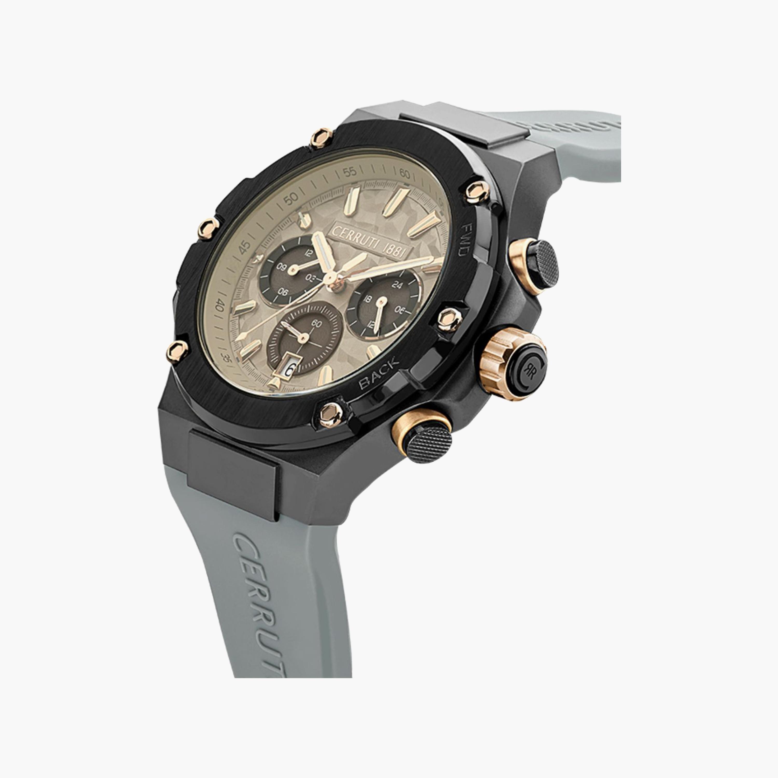 ساعة شيروتي 1881 للرجال بسوار سيليكون رمادي مع كرونوغراف | CIWGQ2224304-men-watchesandjewellery-watches-image-2