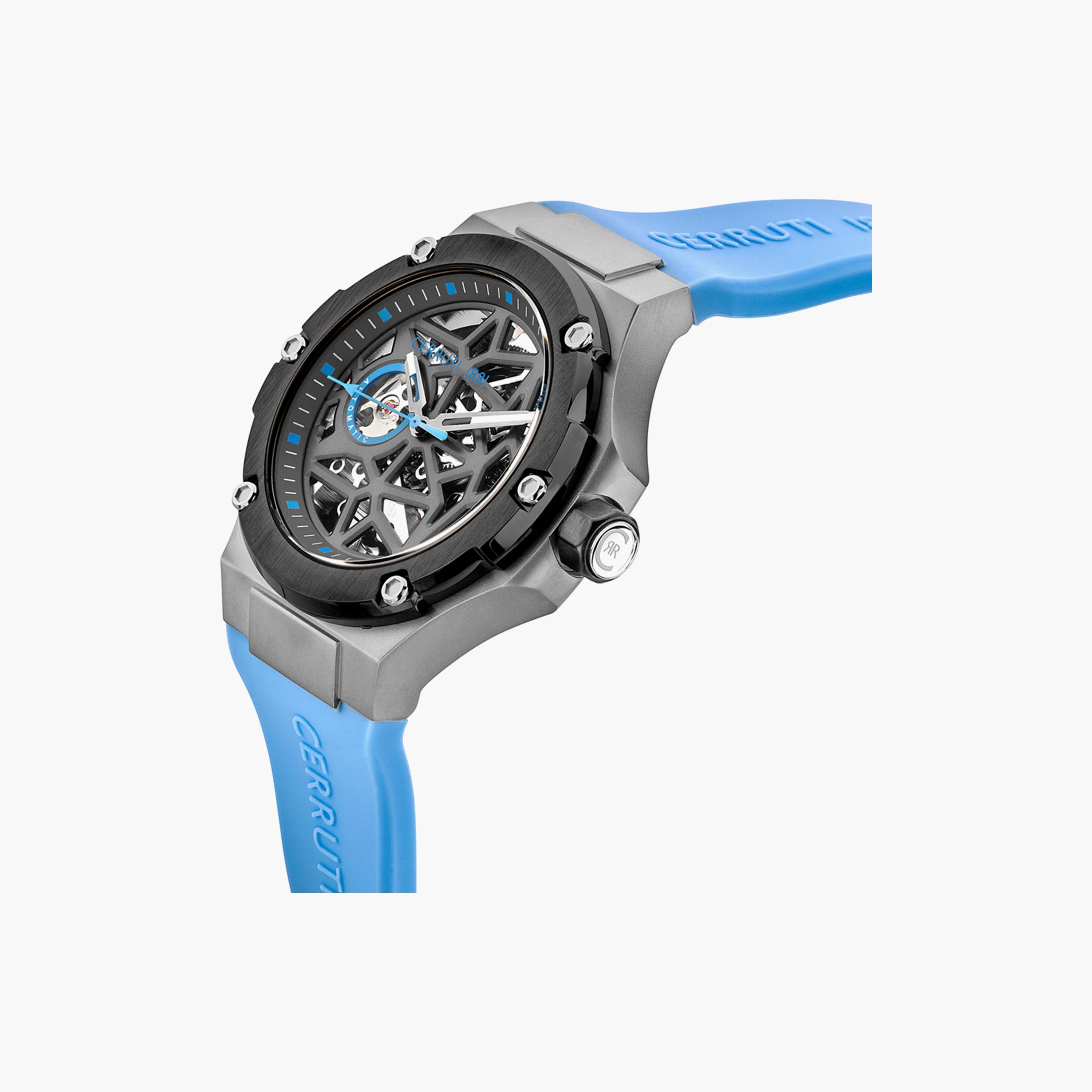 ساعة شيروتي 1881 للرجال بسوار سيليكون فيروزي أوتوماتيكي | CIWGR0007104-men-watchesandjewellery-watches-image-2