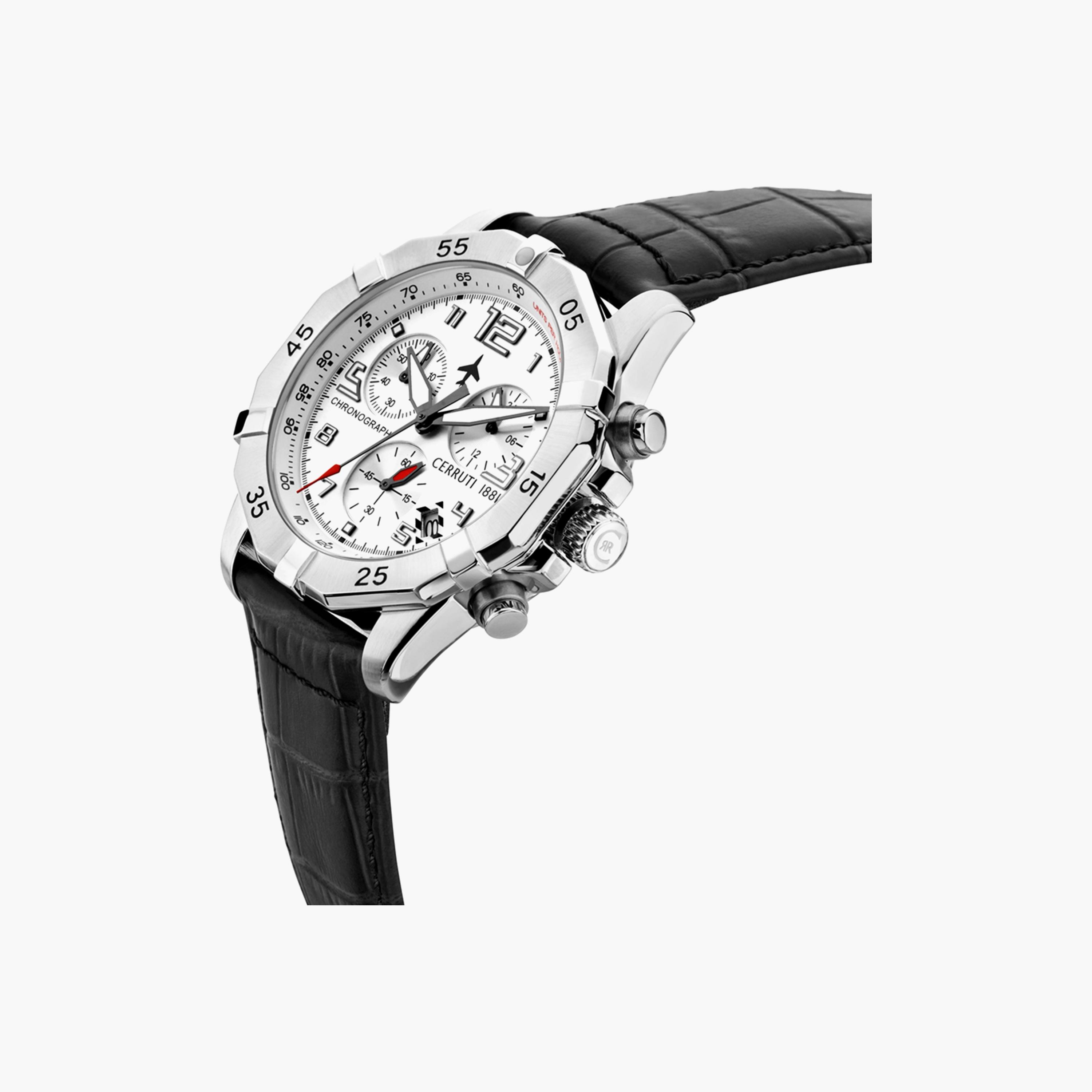 Cerruti 1881 Men's Navy Chronograph Leather Strap Watch | CIWGC2224401-men-watchesandjewellery-watches-image-2