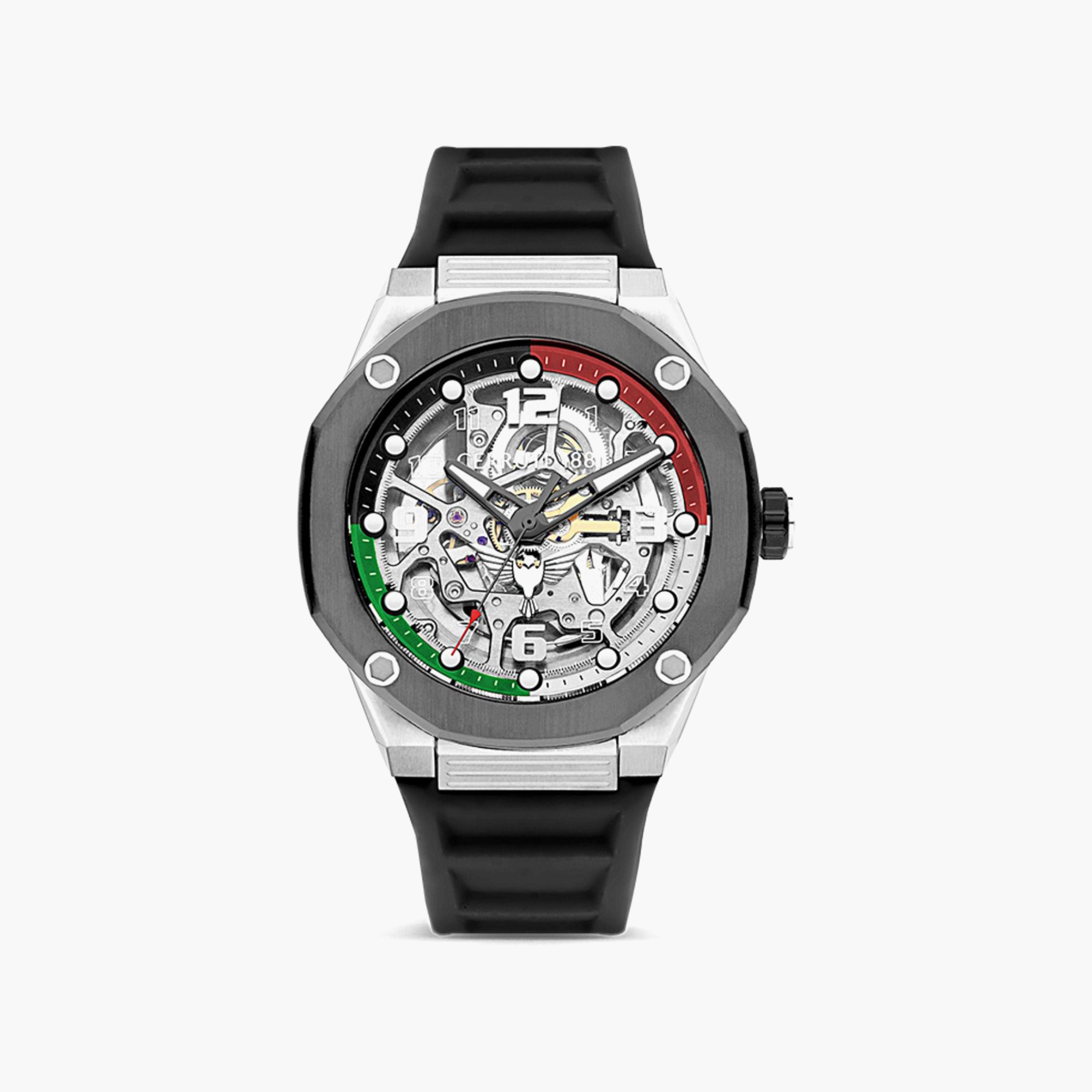 Cerruti 1881 Men's Black Automatic Silicone Strap Watch | CIWGR2223905-men-watchesandjewellery-watches-image-1