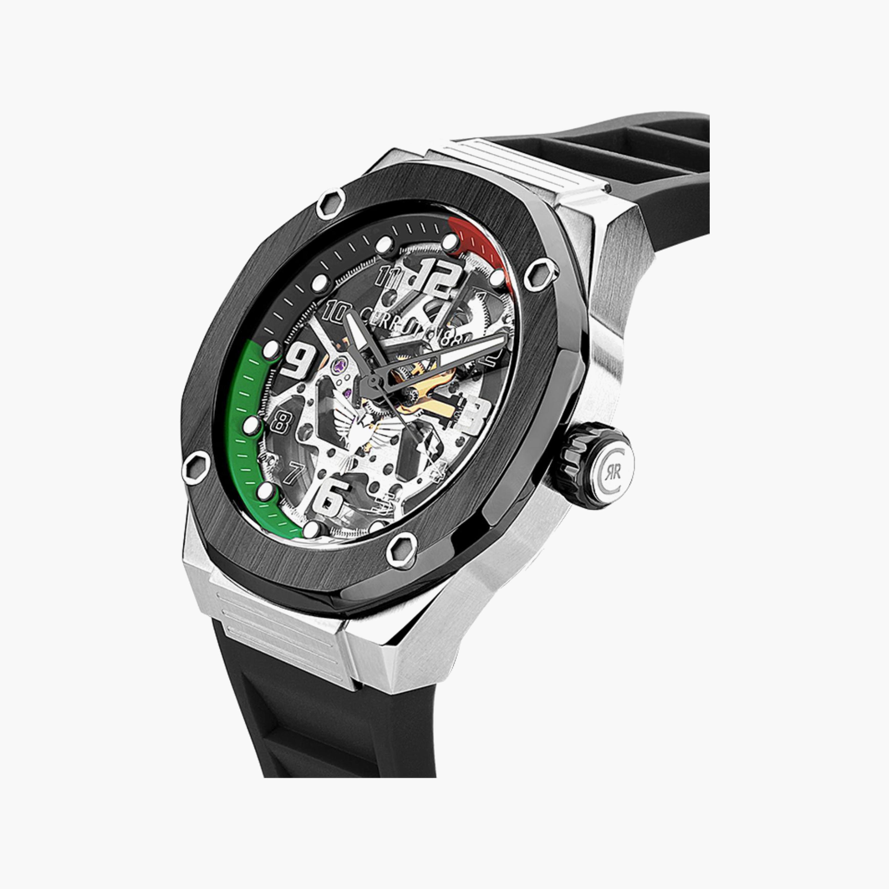 Cerruti 1881 Men's Black Automatic Silicone Strap Watch | CIWGR2223905-men-watchesandjewellery-watches-image-2