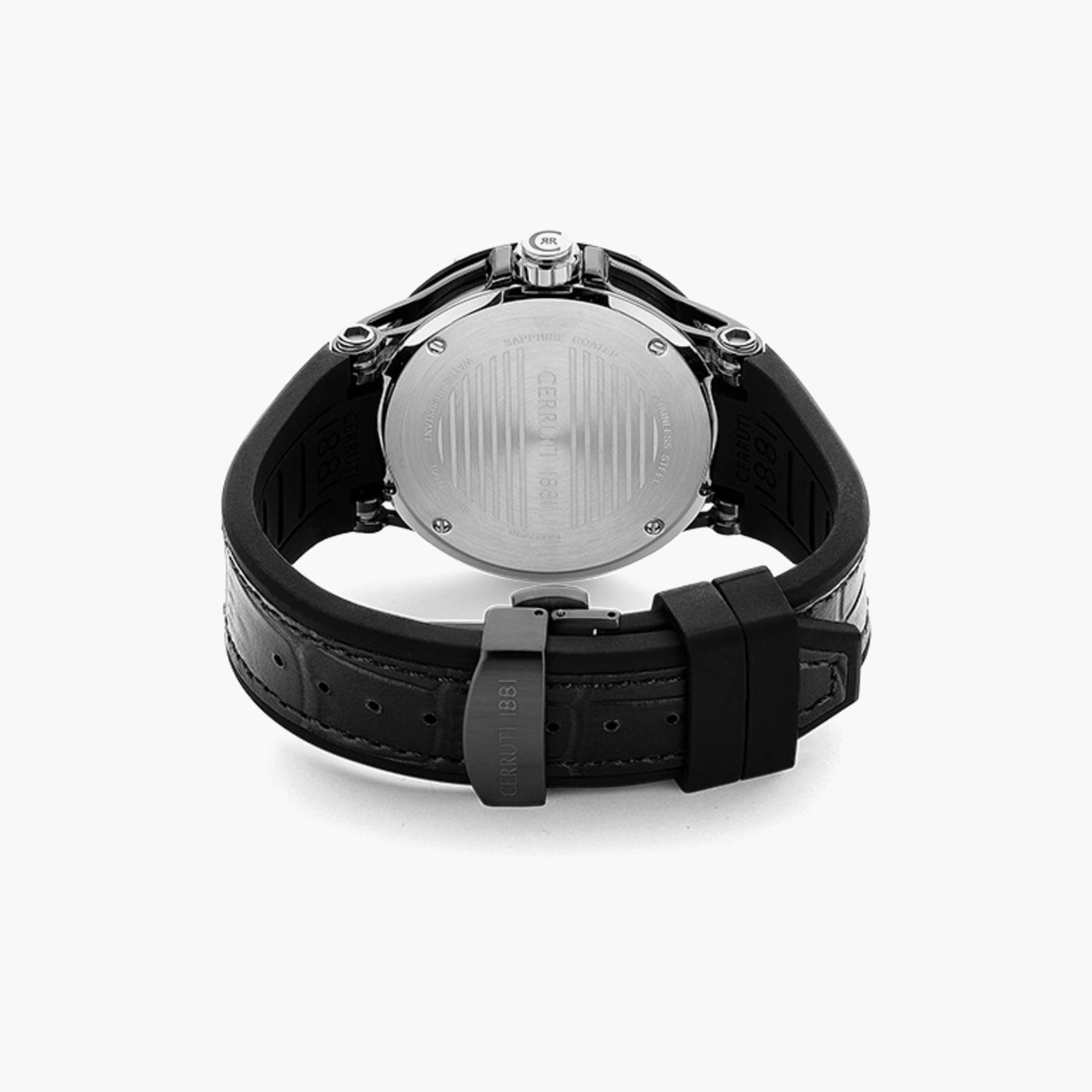 Cerruti 1881 Men's Black Analog Leather Strap Watch | CIWGQ2224803-men-watchesandjewellery-watches-image-3