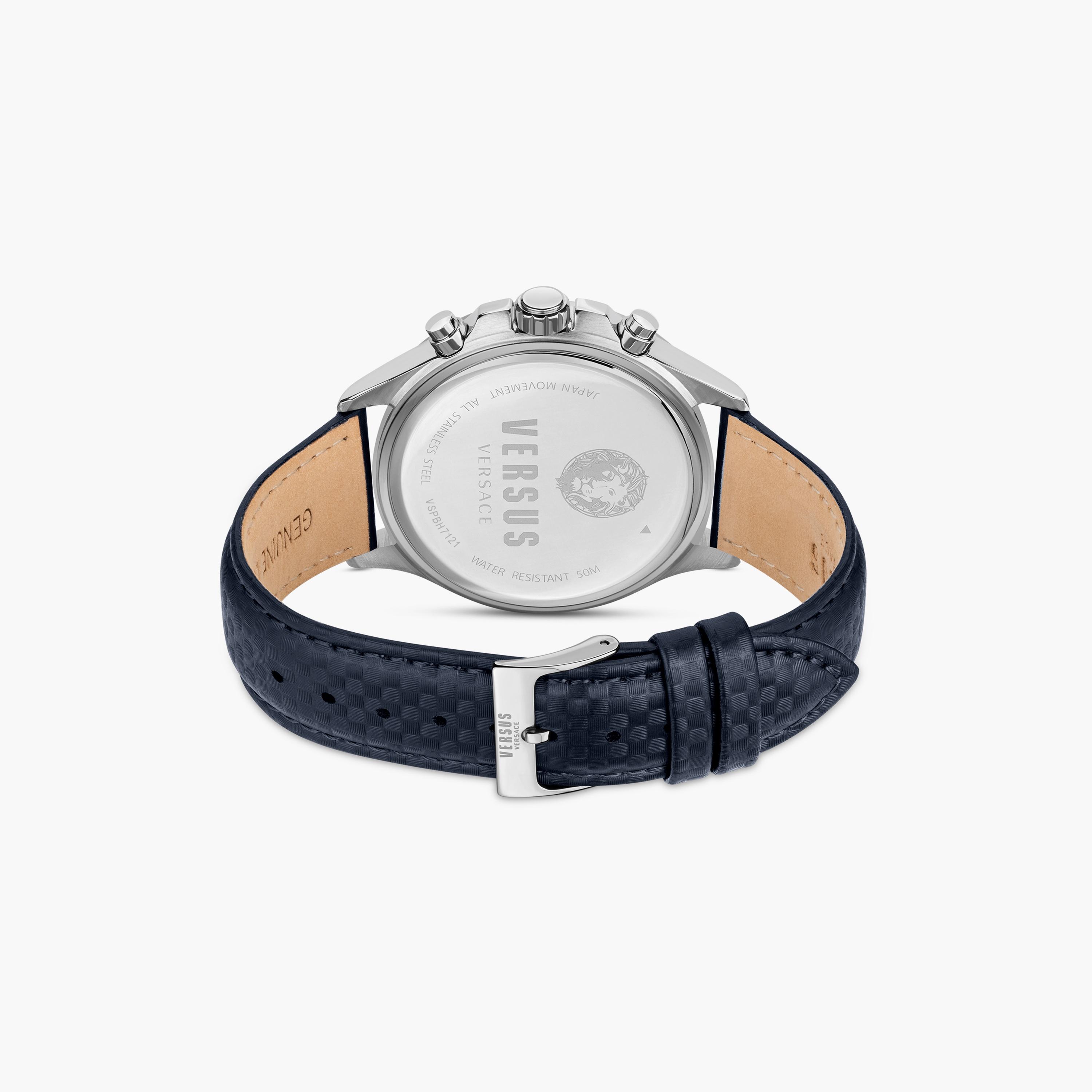 ساعة كرونوغراف بسوار جلدي بلون كحلي من فيرسوس فيرساتشي للرجال | V WVSPBH7121-men-watchesandjewellery-watches-image-3