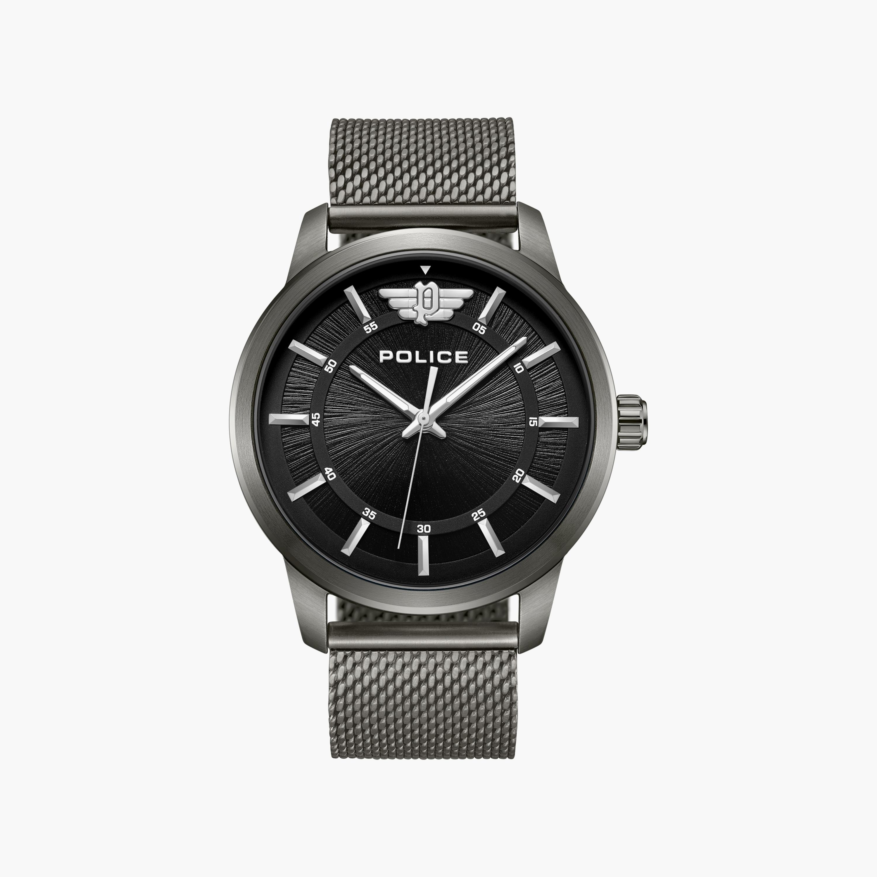 ساعة بوليس للرجال بسوار غون ميتال أنالوج من ستانلس ستيل | PEWJG0021102-men-watchesandjewellery-watches-image-1