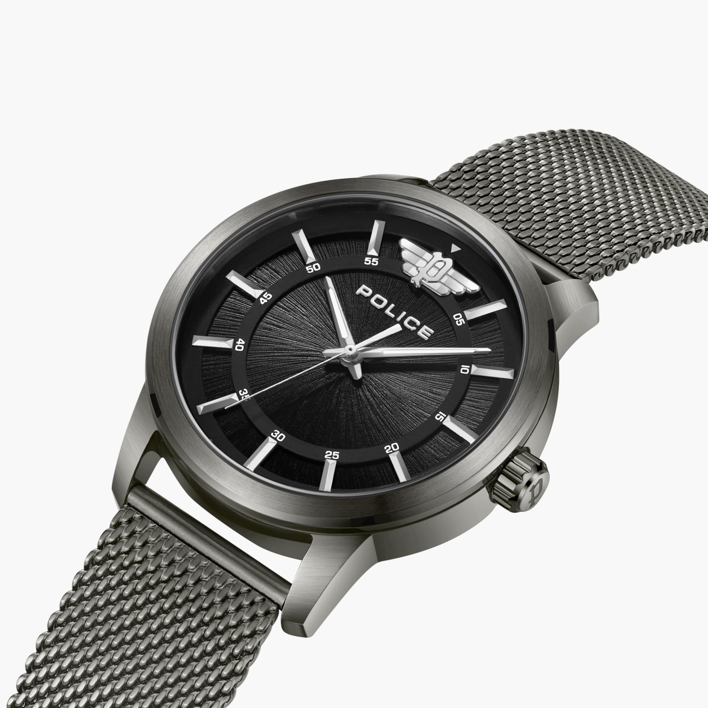 ساعة بوليس للرجال بسوار غون ميتال أنالوج من ستانلس ستيل | PEWJG0021102-men-watchesandjewellery-watches-image-2