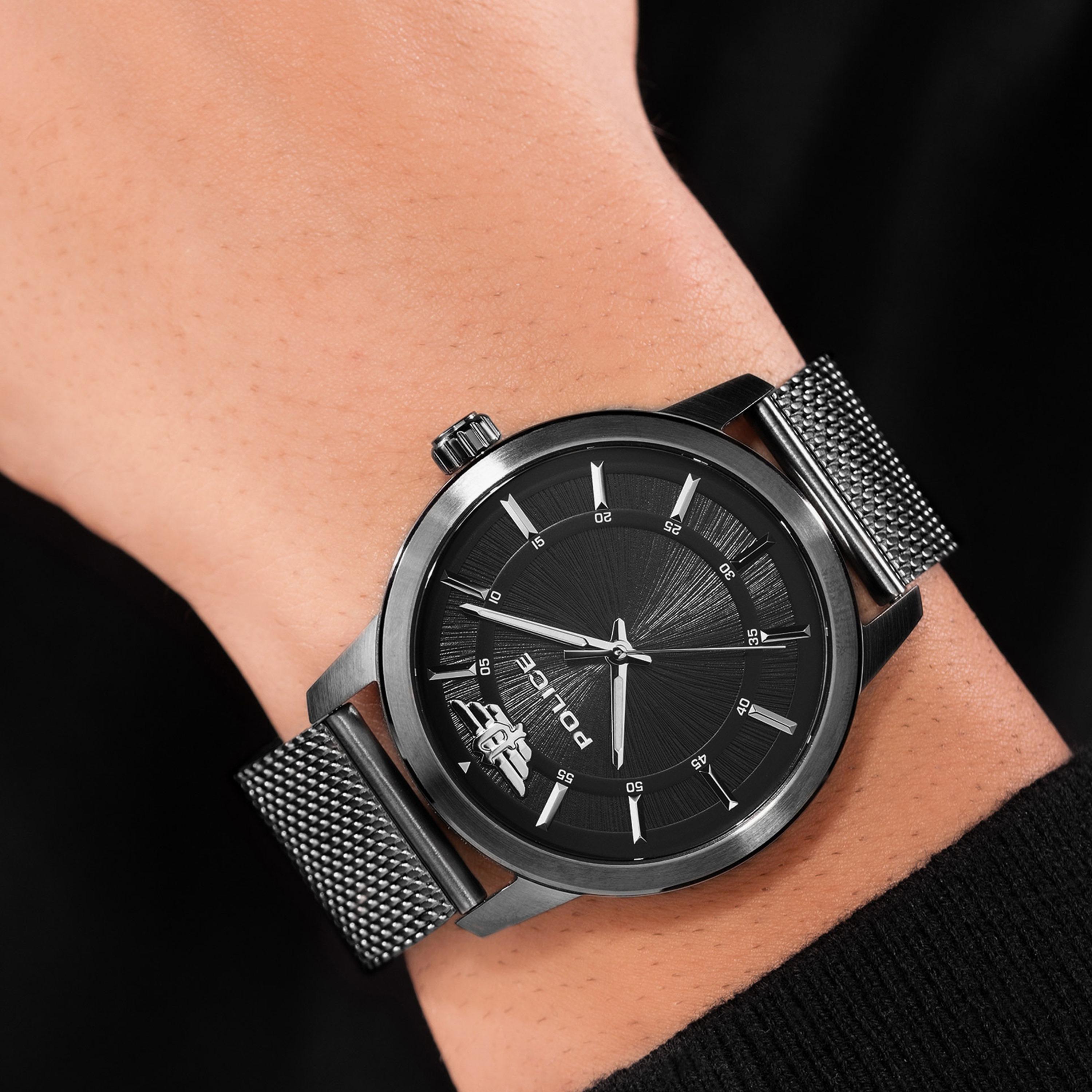 ساعة بوليس للرجال بسوار غون ميتال أنالوج من ستانلس ستيل | PEWJG0021102-men-watchesandjewellery-watches-image-4