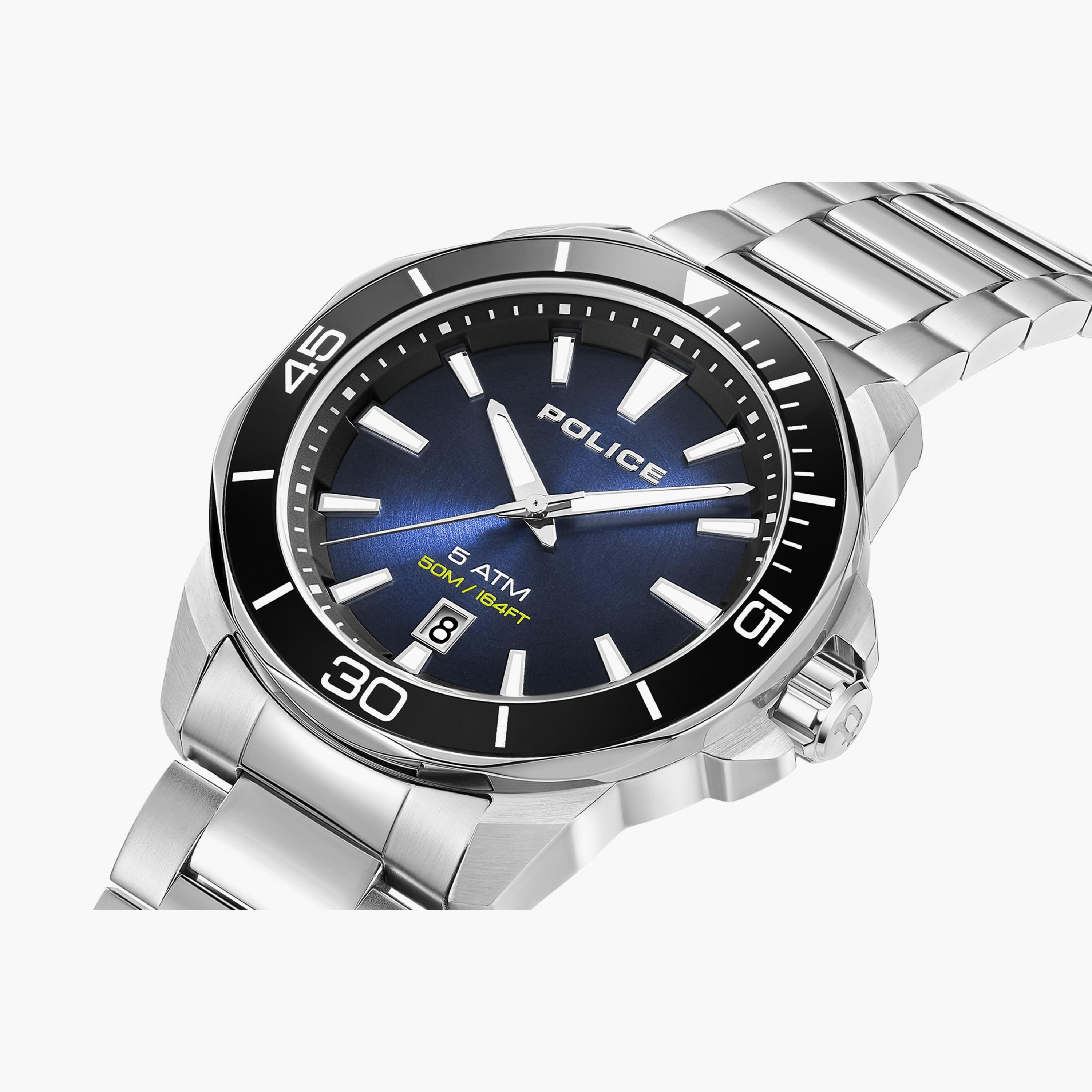 Police Men's Silver Analog Stainless Steel Strap Watch | PEWJH0021402-men-watchesandjewellery-watches-image-2