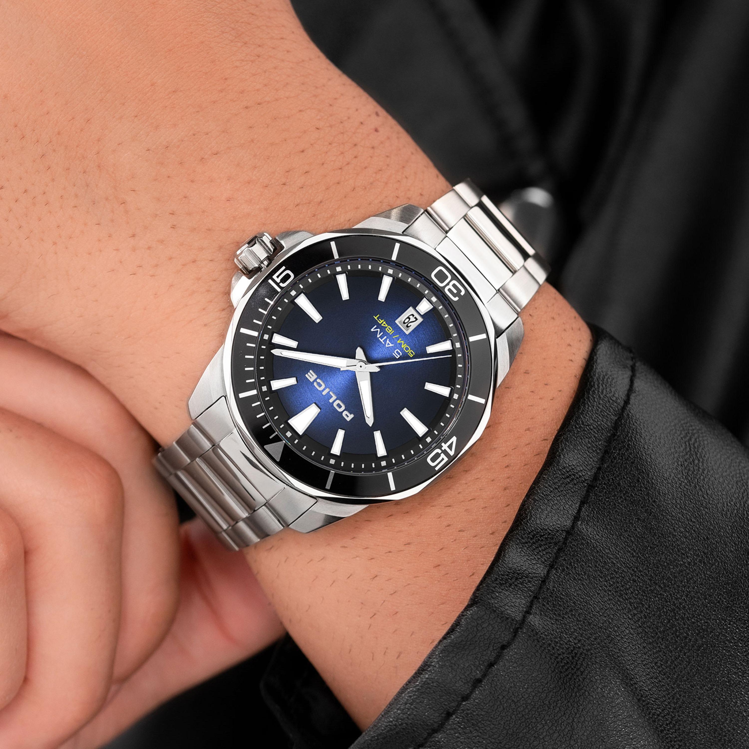 Police Men's Silver Analog Stainless Steel Strap Watch | PEWJH0021402-men-watchesandjewellery-watches-image-4
