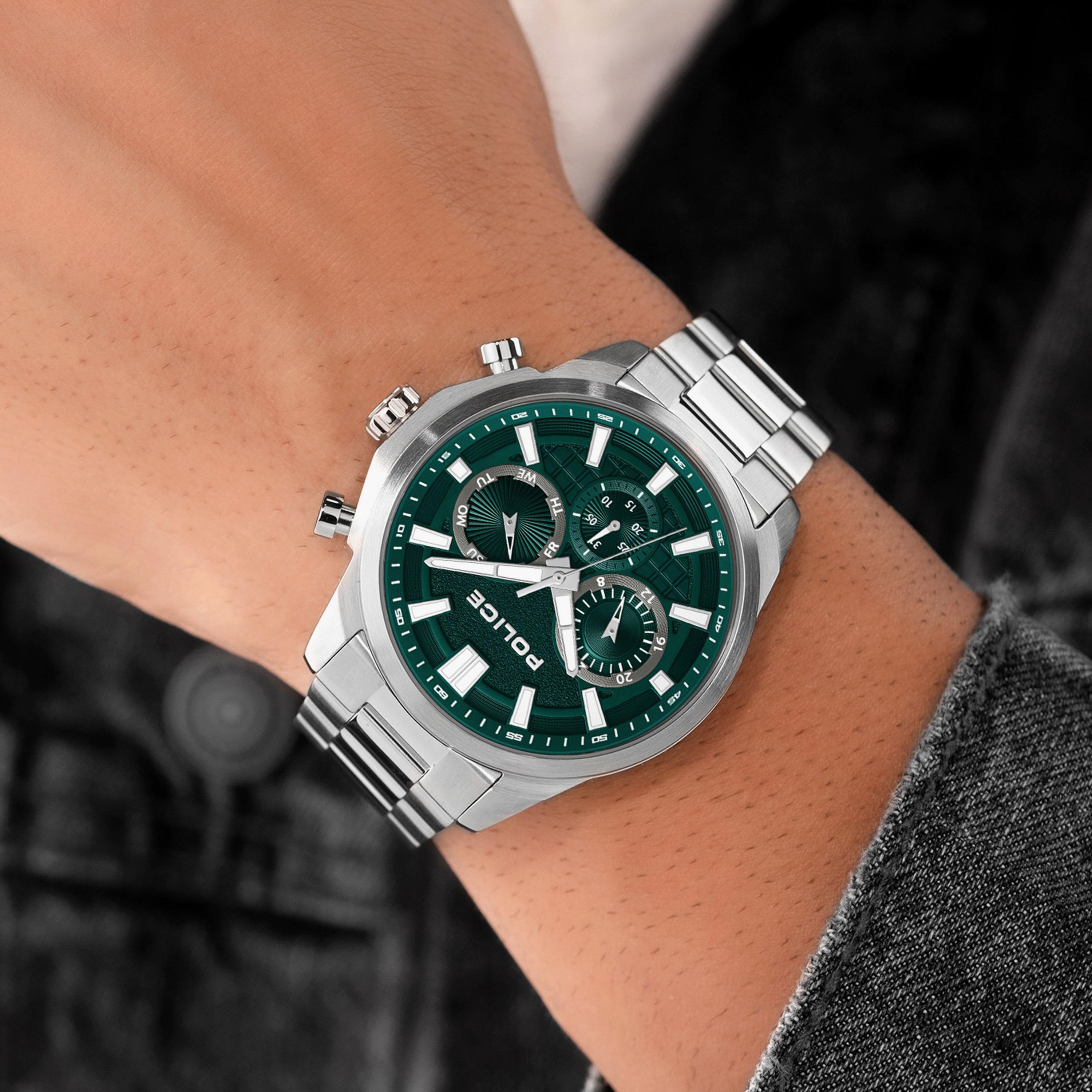 ساعة كرونوغراف فضية بسوار ستانلس ستيل من بوليس للرجال | PEWJK0021002-men-watchesandjewellery-watches-image-4