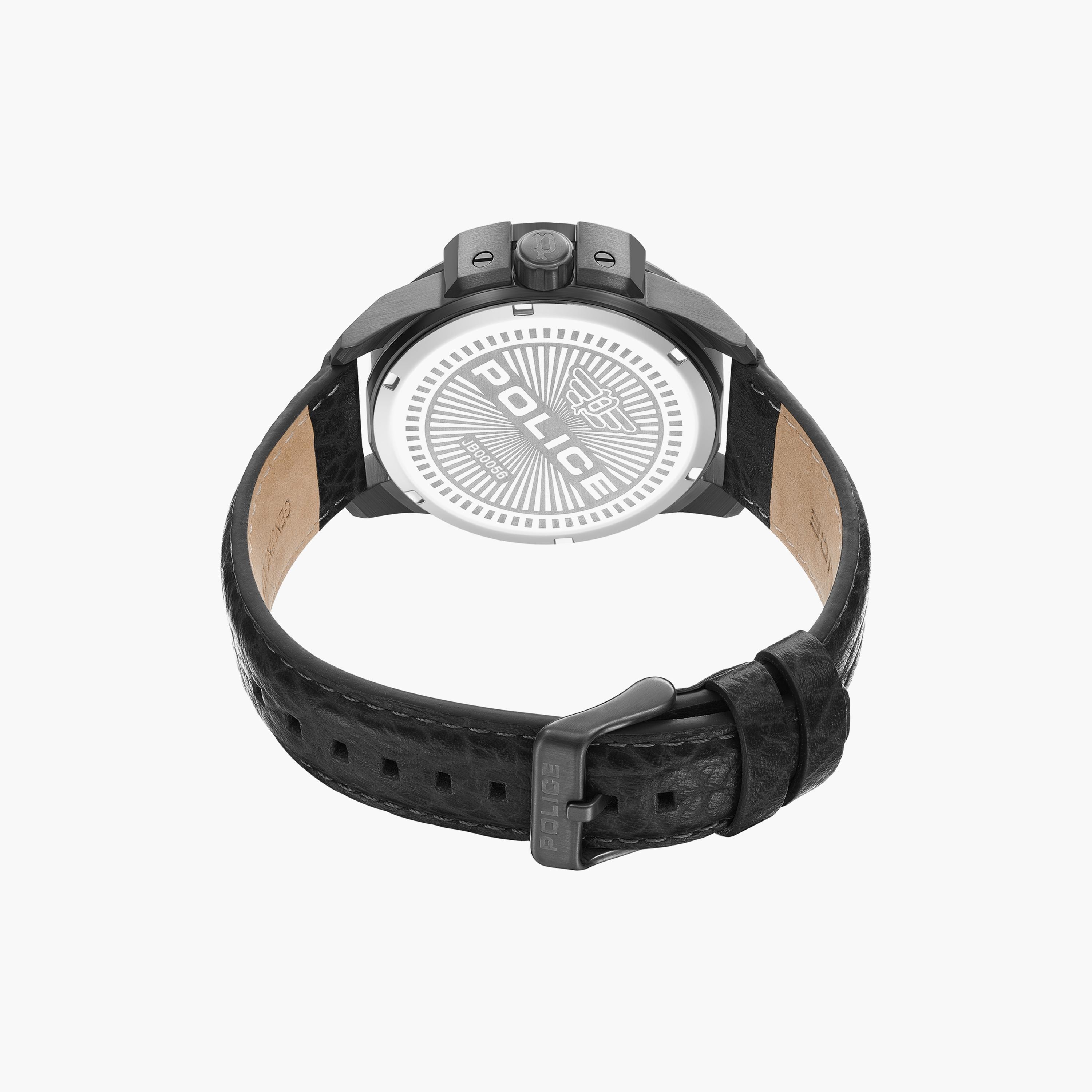 ساعة بوليس للرجال ذات انالوج بسوار من الجلد الطبيعي باللون الاسود | PEWJB0005603-men-watchesandjewellery-watches-image-3