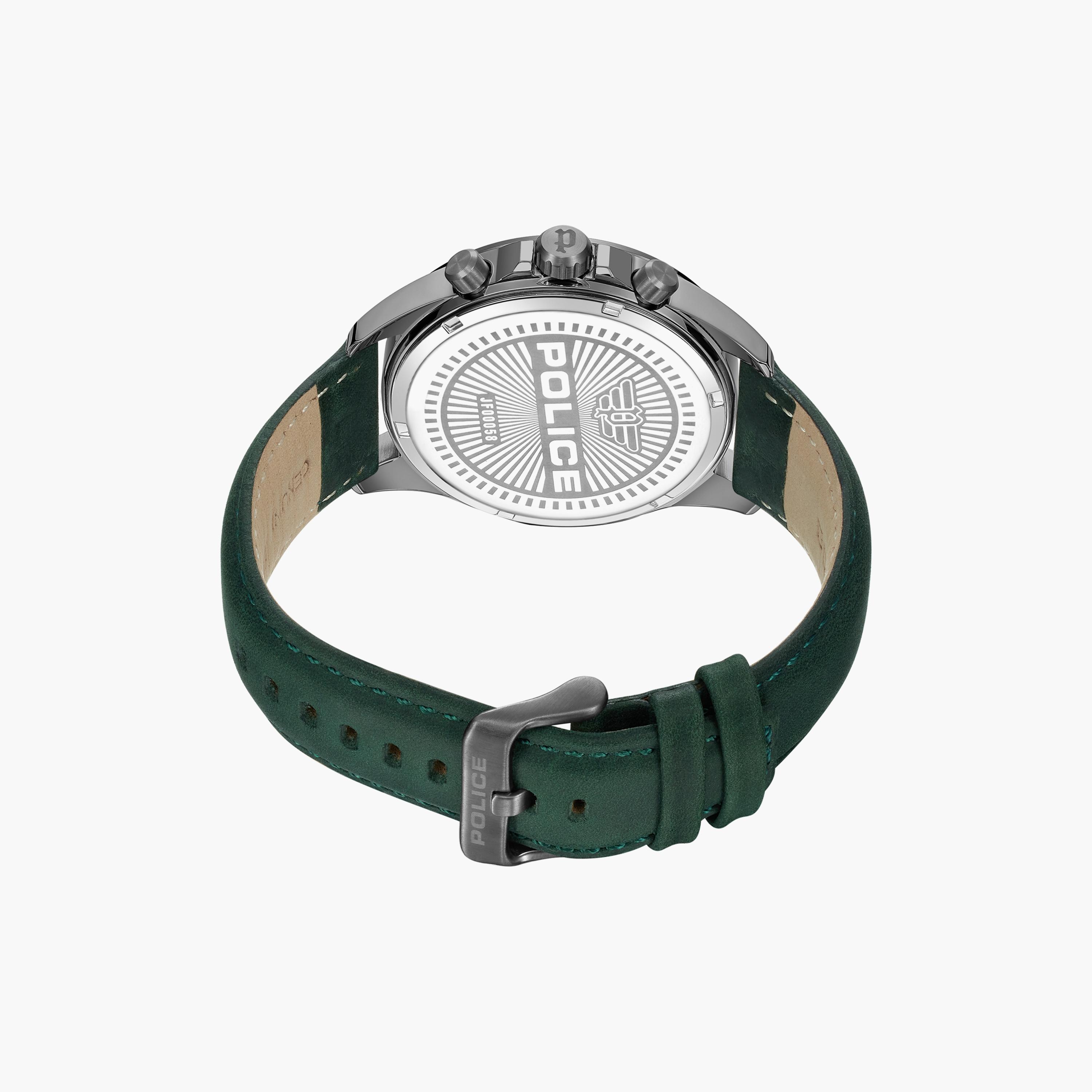 ساعة بوليس للرجال ذات كرونوغراف بسوار من الجلد الطبيعي باللون الاخضر | PEWJF0005801-men-watchesandjewellery-watches-image-3