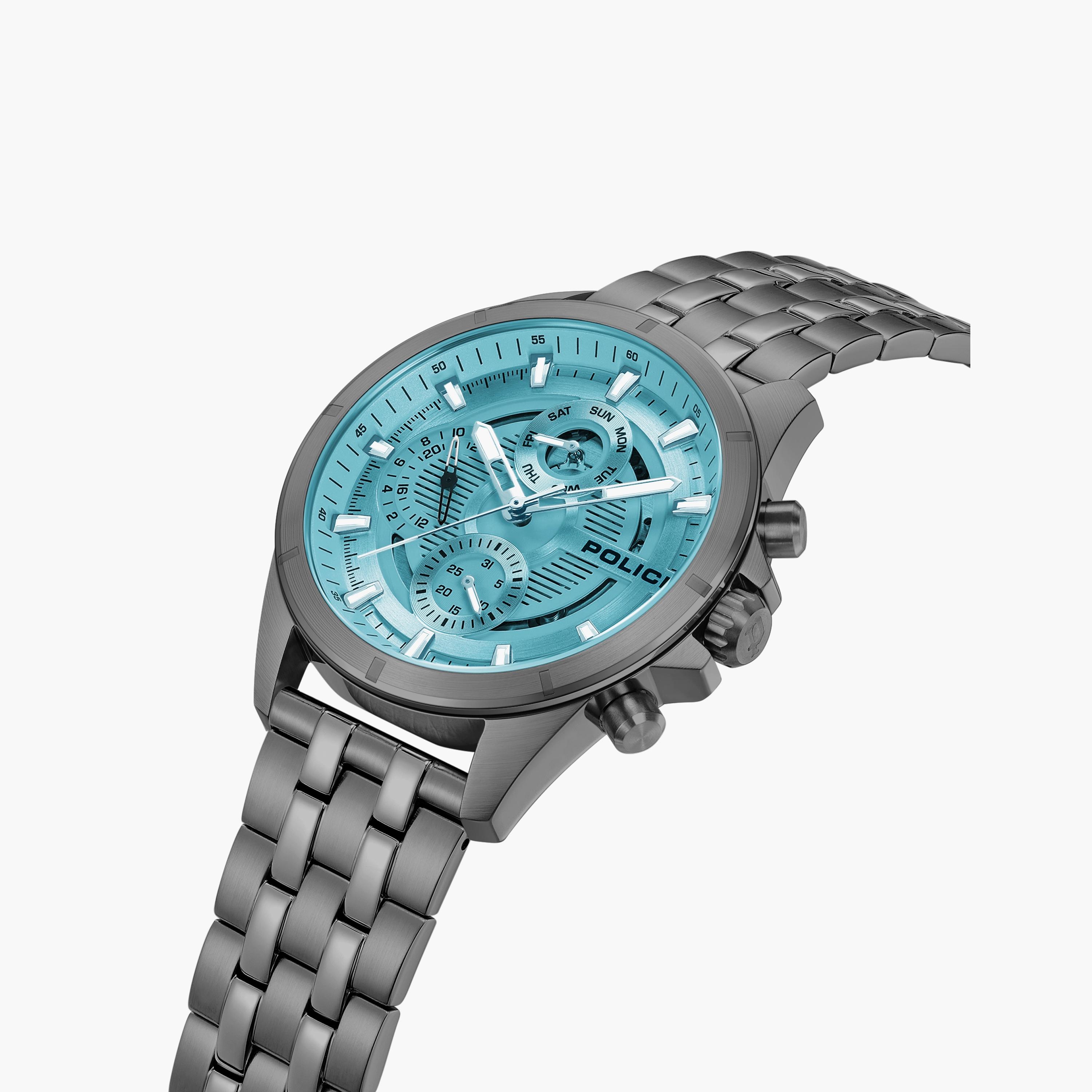 ساعة كرونوغراف رمادية بسوار ستانلس ستيل للرجال من بوليس | PEWJK0004606-men-watchesandjewellery-watches-image-2