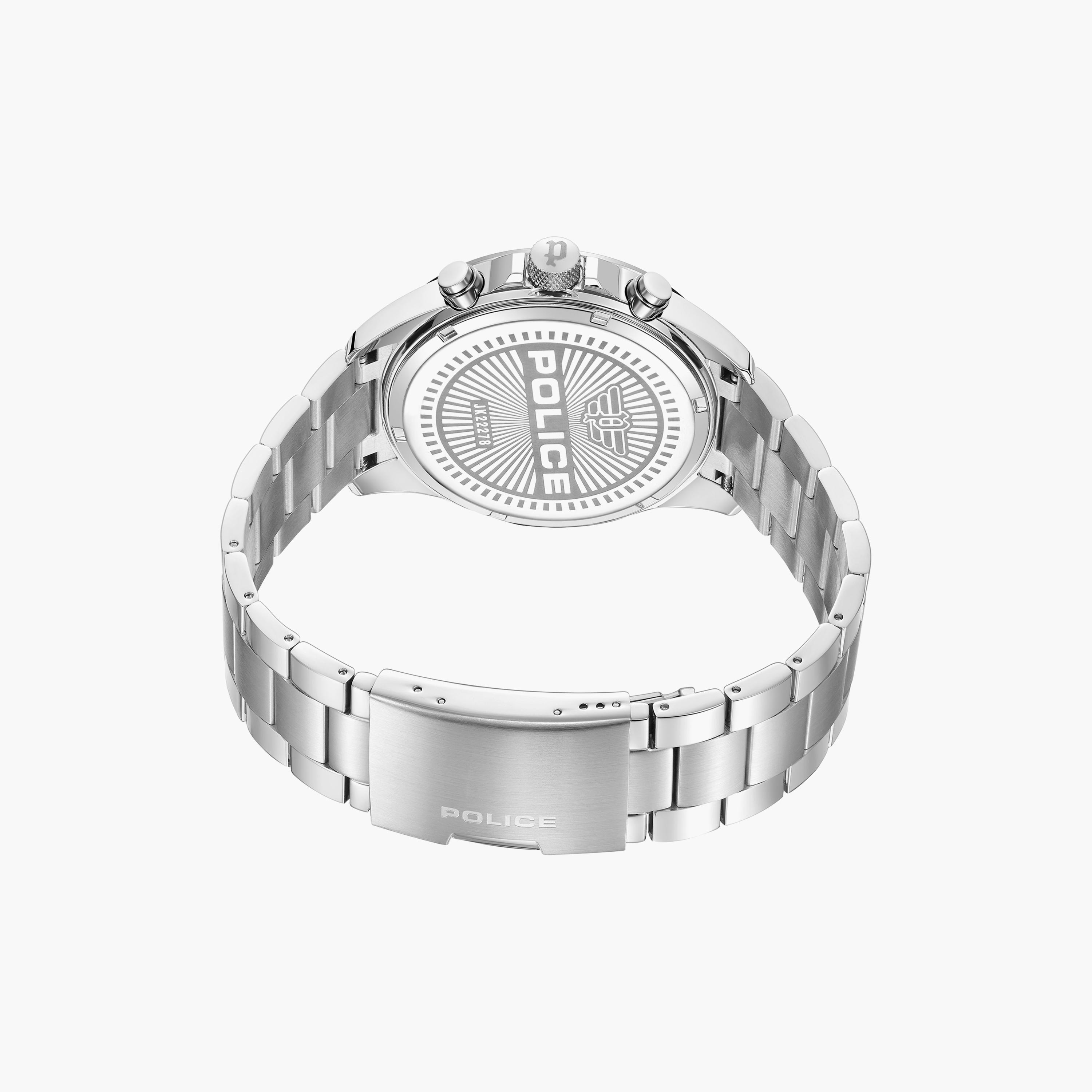 ساعة كرونوغراف فضية بسوار ستانلس ستيل من بوليس للرجال | PEWJK2227805-men-watchesandjewellery-watches-image-3