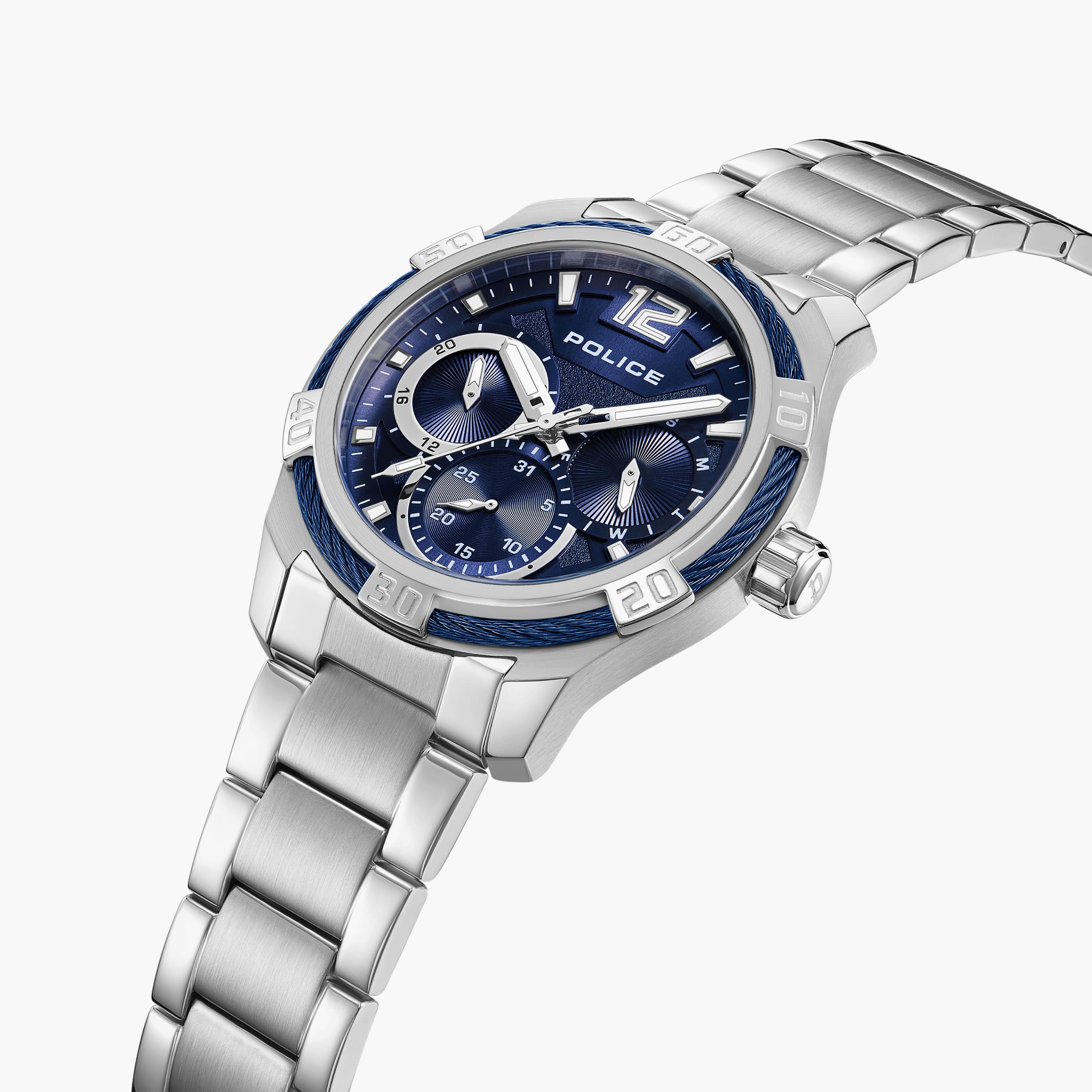 ساعة بوليس ذو انالوج للرجال بسوار فضي مع ستانلس ستيل | PEWJK0005301-men-watchesandjewellery-watches-image-2