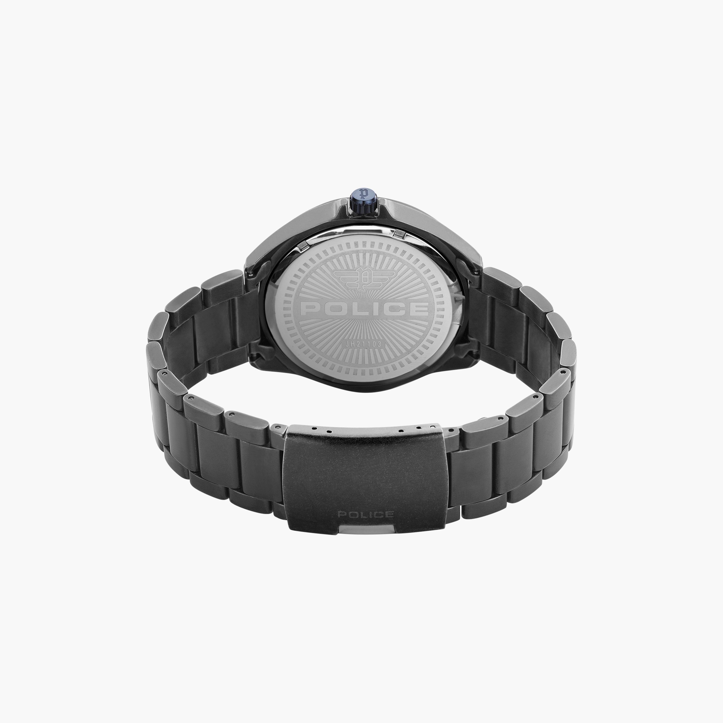 ساعة أنالوج سوداء بسوار ستانلس ستيل من بوليس للرجال | PEWJH2110303-men-watchesandjewellery-watches-image-3