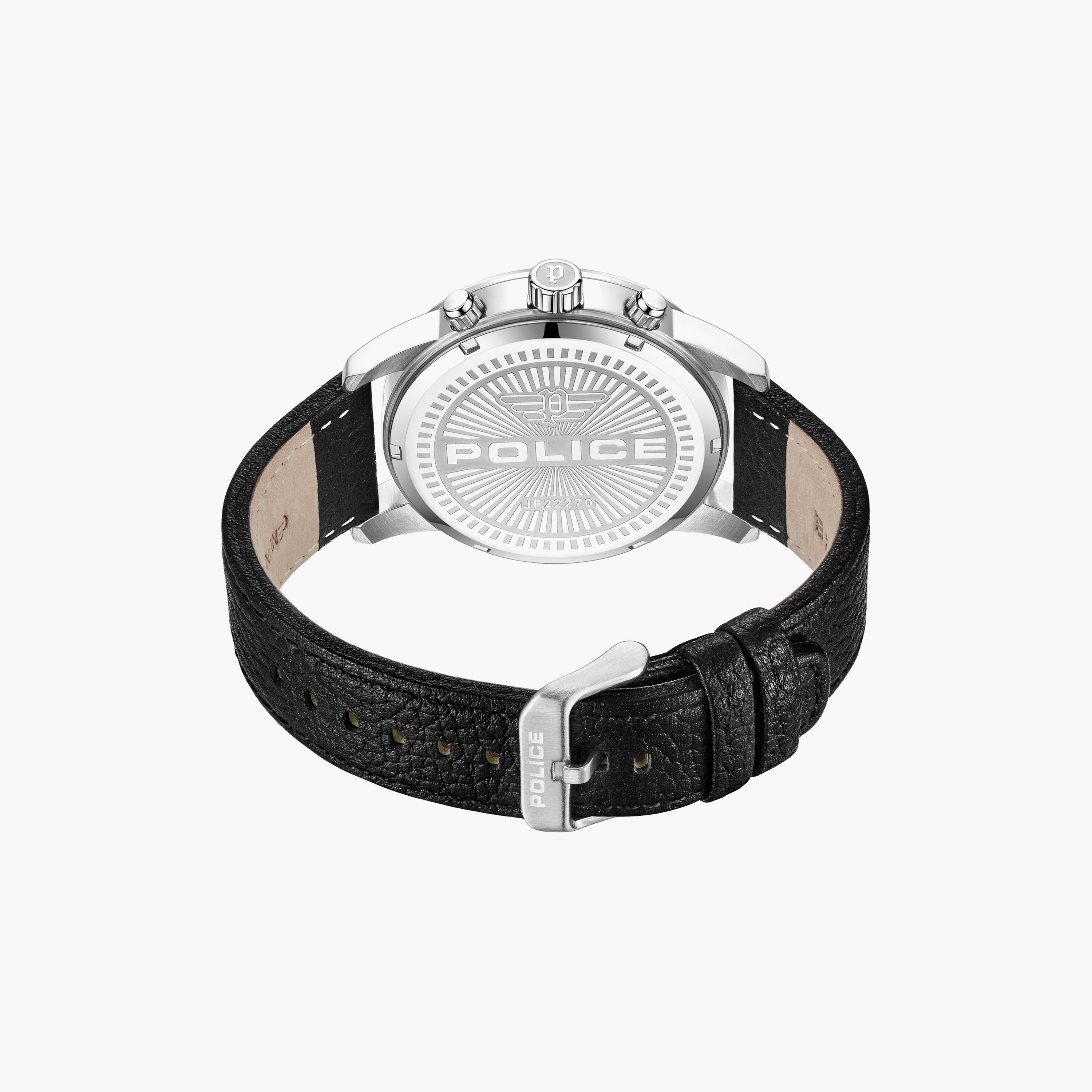 ساعة بوليس للرجال ذات كرونوغراف بسوار من الجلد باللون الاسود | PEWJF2227001-men-watchesandjewellery-watches-image-3