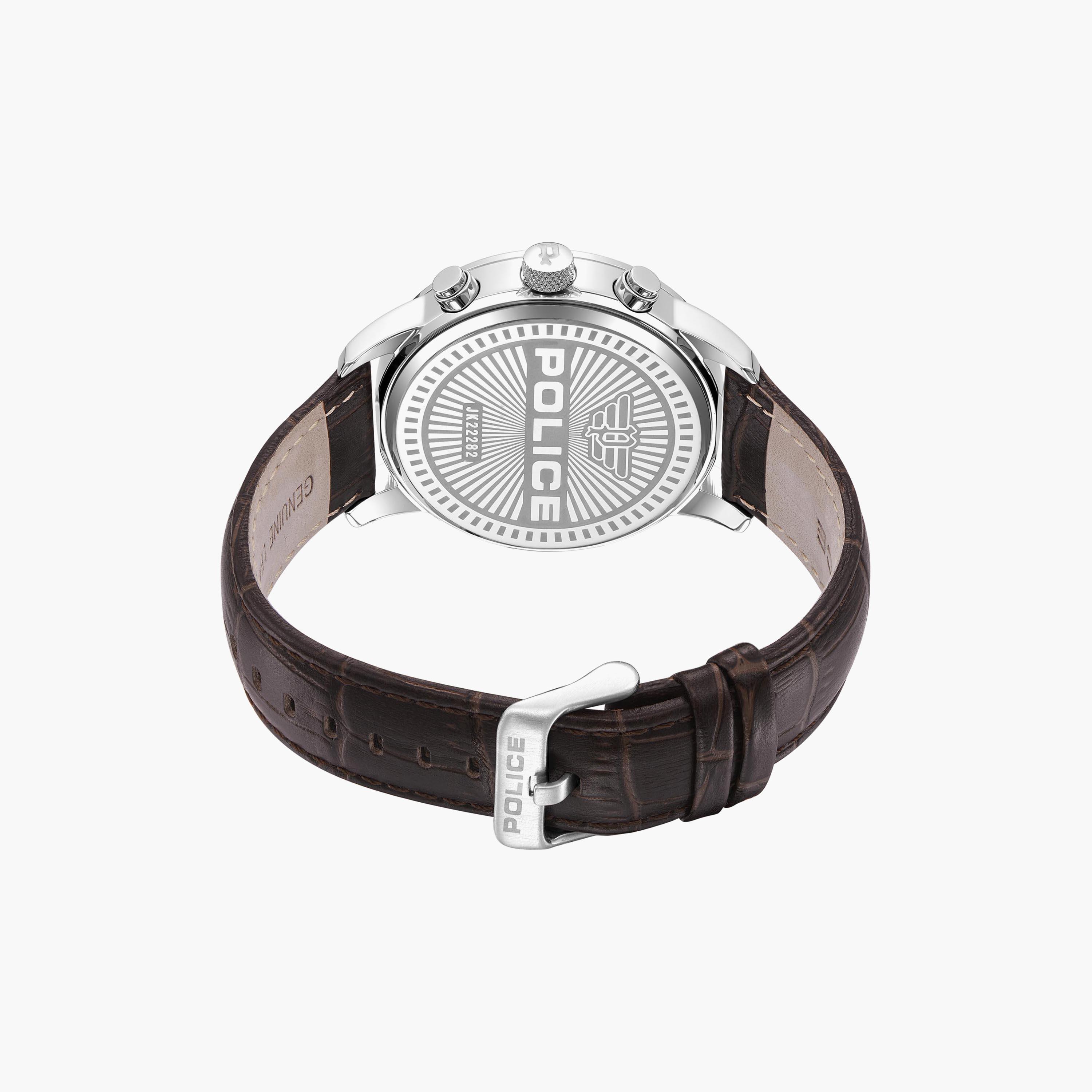 Police Men's Brown Chronograph Leather Strap Watch | PEWJK2228201-men-watchesandjewellery-watches-image-3