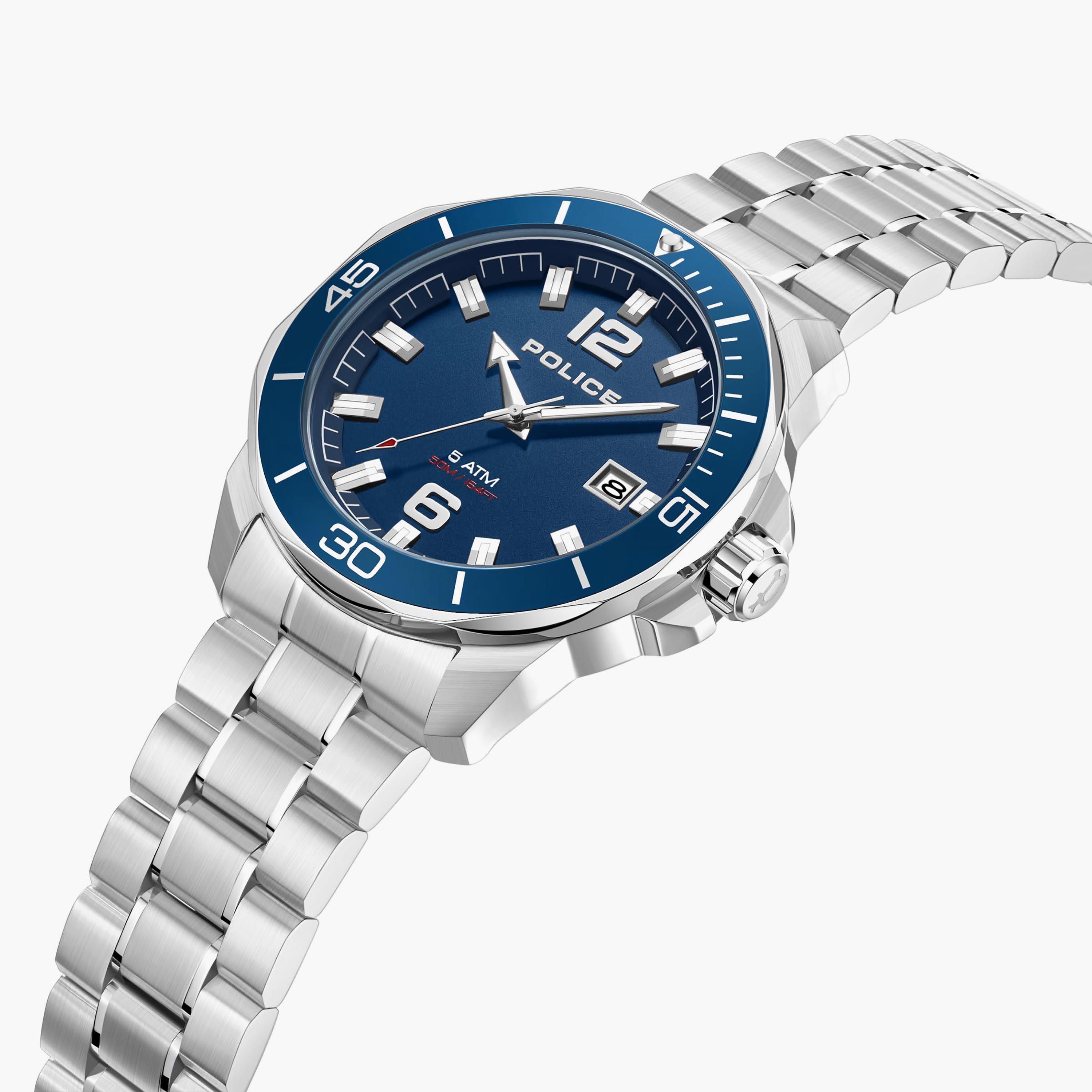ساعة بوليس ذو انالوج للرجال بسوار فضي مع ستانلس ستيل | PEWJH2228103-men-watchesandjewellery-watches-image-2