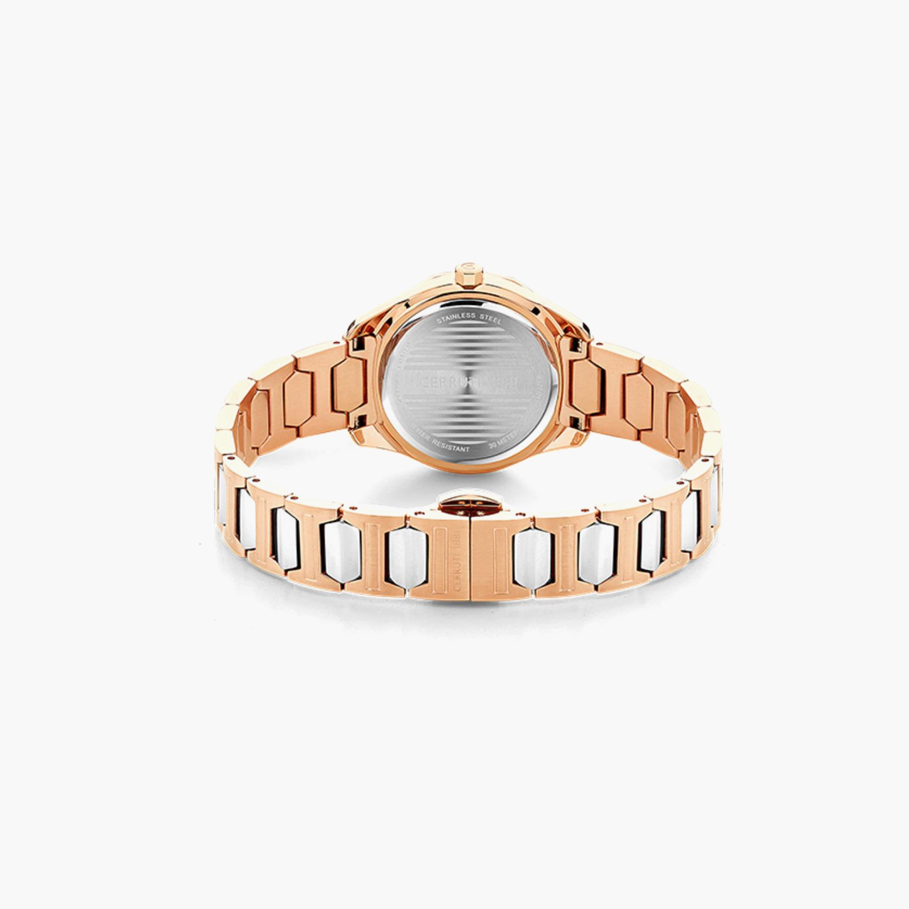 ساعة شيروتي 1881 ذو انالوج للنساء بسوار فضي وذهبي وردي مع ستانلس ستيل | CIWLG2225503-women-watchesandjewellery-watches-image-3