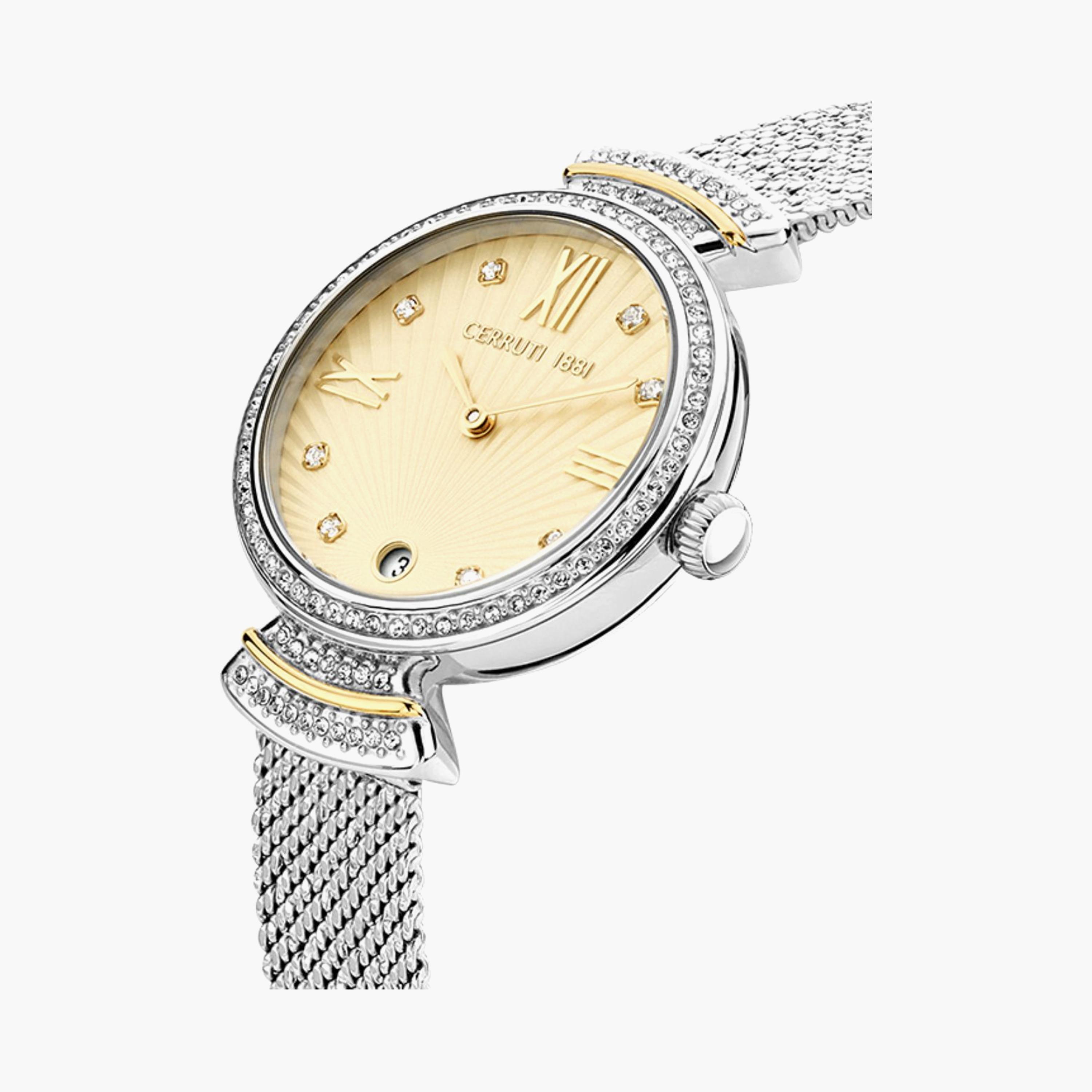 ساعة شيروتي 1881 ذو انالوج للنساء بسوار فضي مع ستانلس ستيل | CIWLH2205501-women-watchesandjewellery-watches-image-2