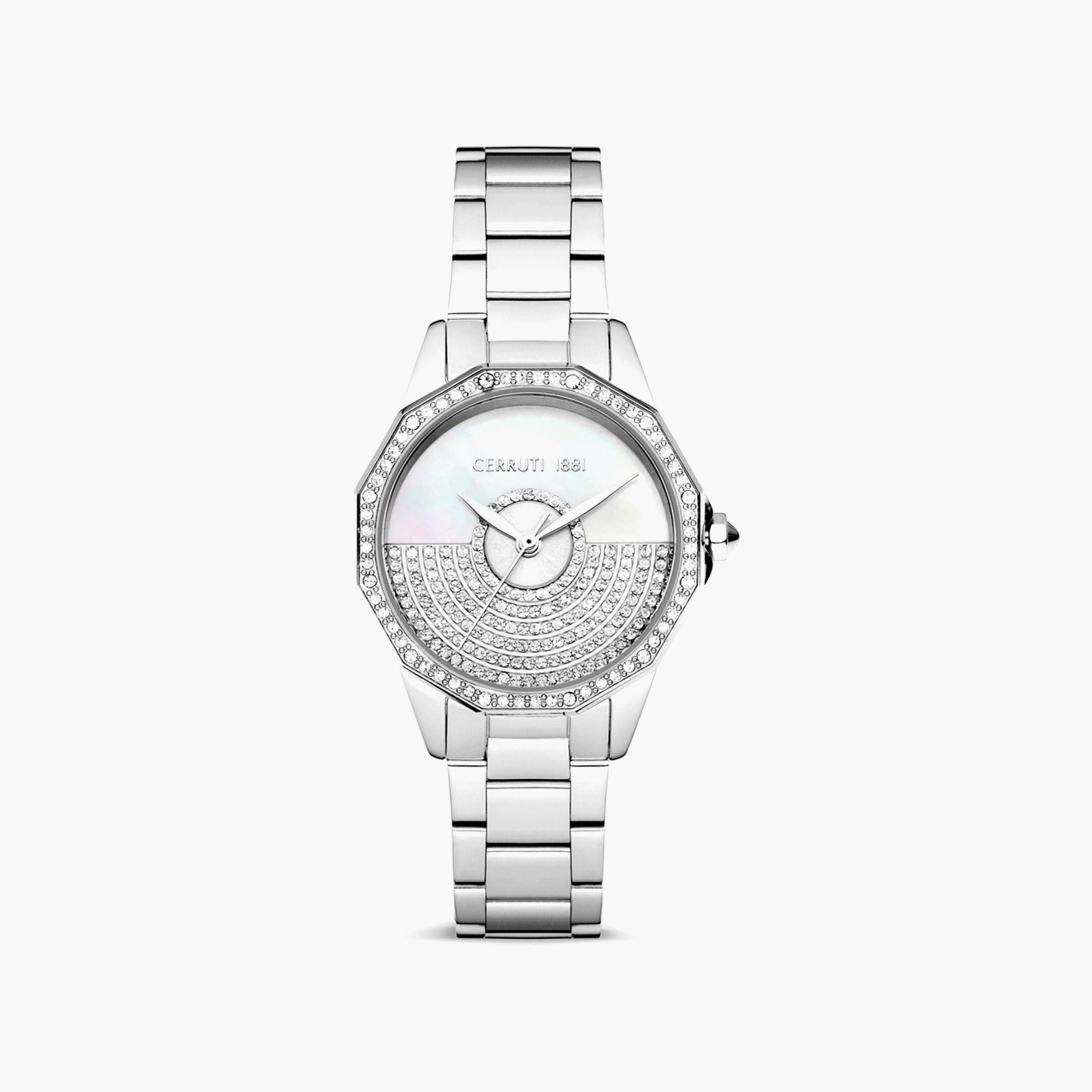 ساعة شيروتي 1881 ذو انالوج للنساء بسوار فضي مع ستانلس ستيل | CIWLG0008901-women-watchesandjewellery-watches-image-1