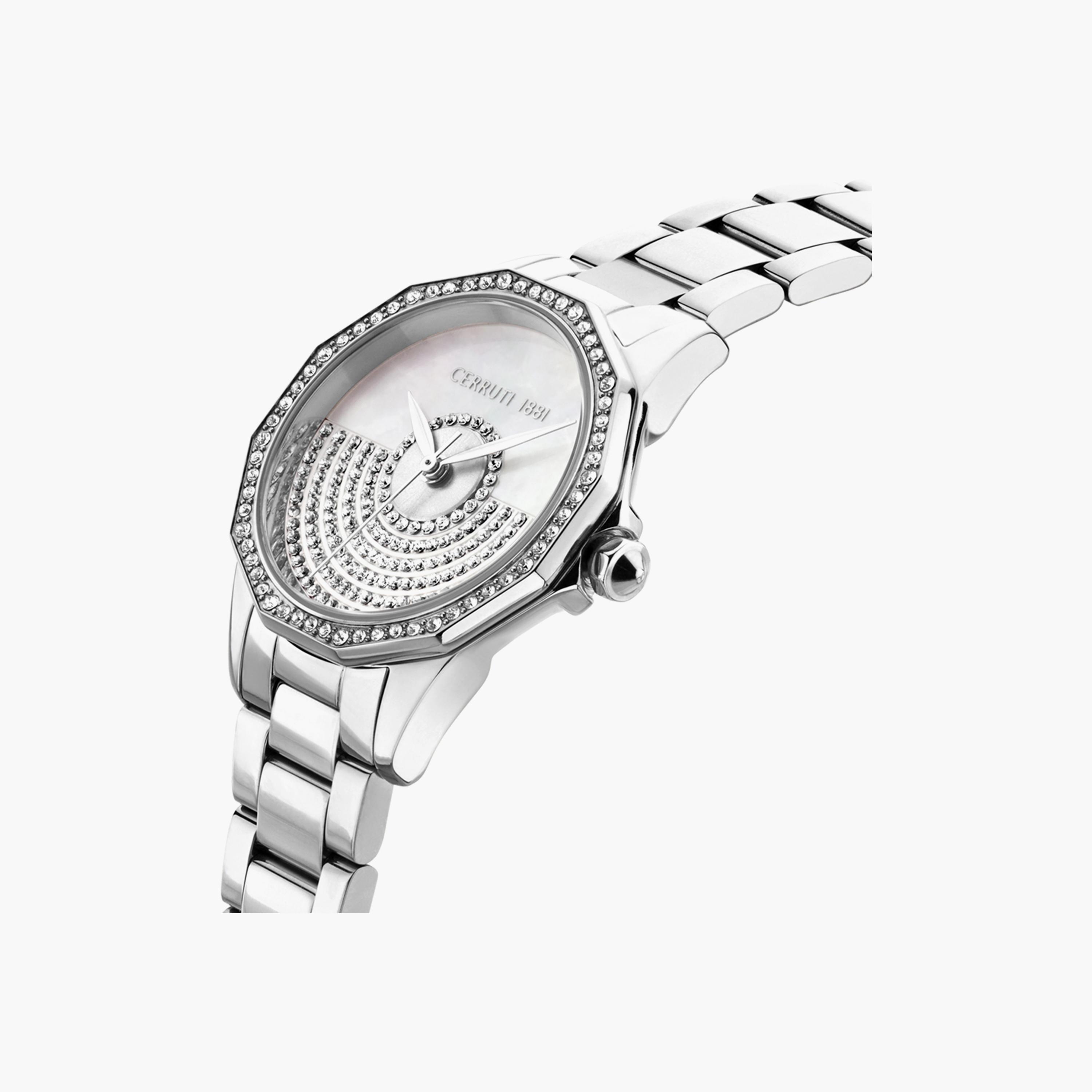 ساعة شيروتي 1881 ذو انالوج للنساء بسوار فضي مع ستانلس ستيل | CIWLG0008901-women-watchesandjewellery-watches-image-2