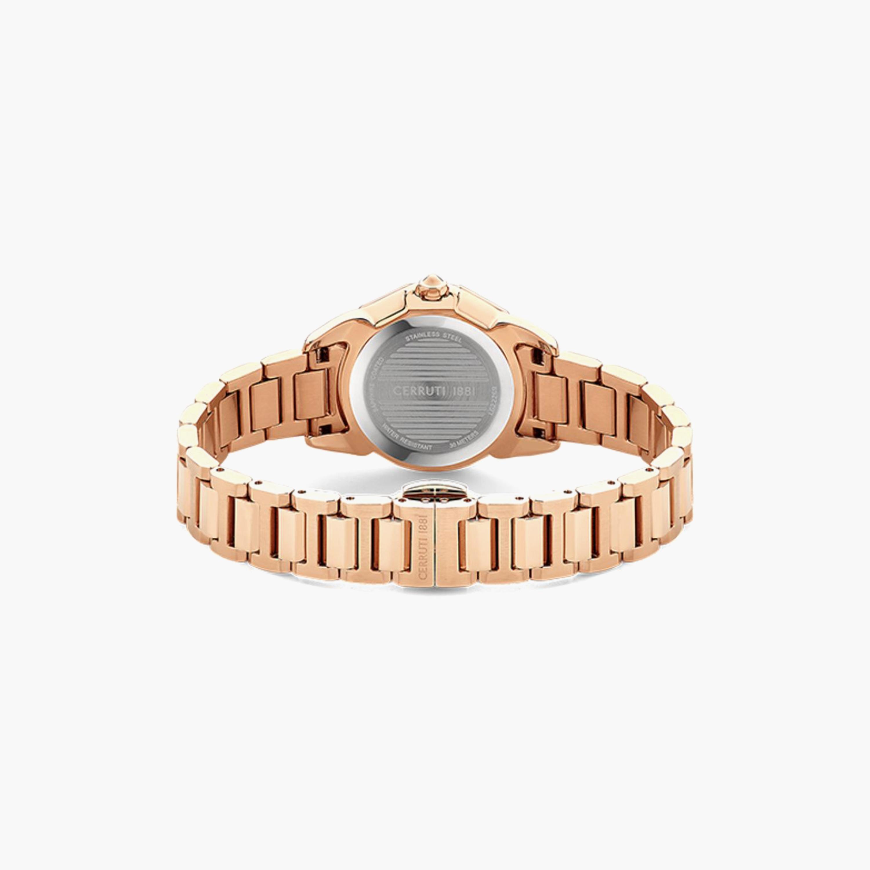 ساعة شيروتي 1881 ذو انالوج للنساء بسوار ذهبي وردي مع ستانلس ستيل | CIWLG2225903-women-watchesandjewellery-watches-image-3