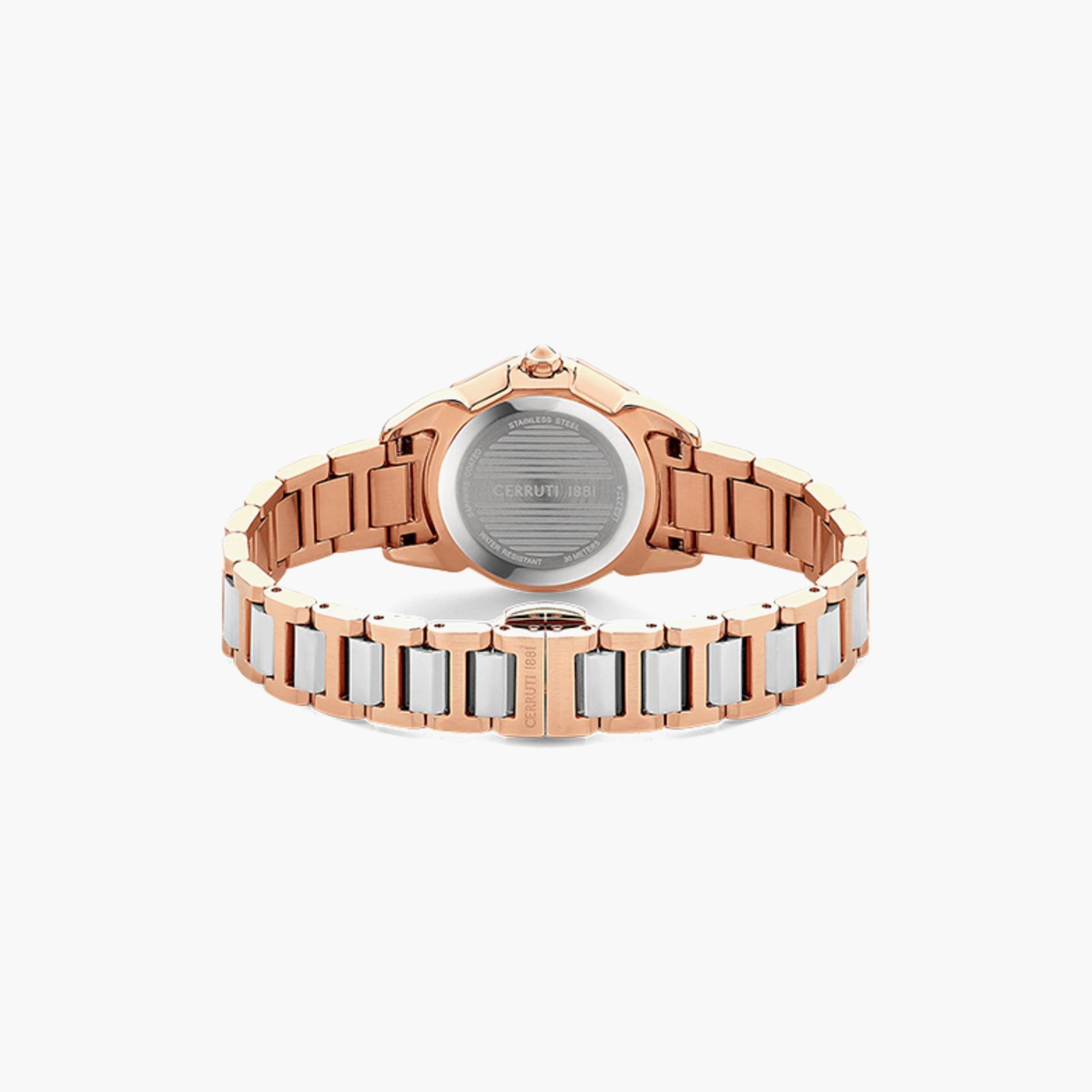 ساعة شيروتي 1881 ذو انالوج للنساء بسوار فضي وذهبي وردي مع ستانلس ستيل | CIWLG2232402-women-watchesandjewellery-watches-image-3