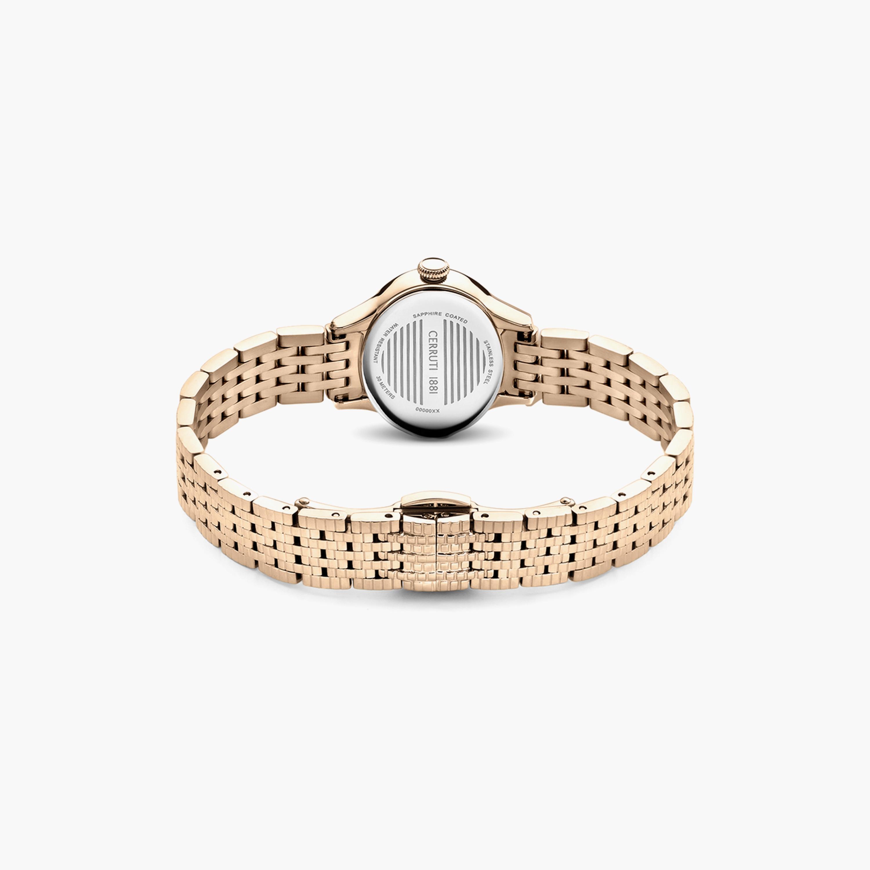 ساعة شيروتي 1881 ذو انالوج للنساء بسوار ذهبي وردي مع ستانلس ستيل | CIWLG0012201-women-watchesandjewellery-watches-image-3