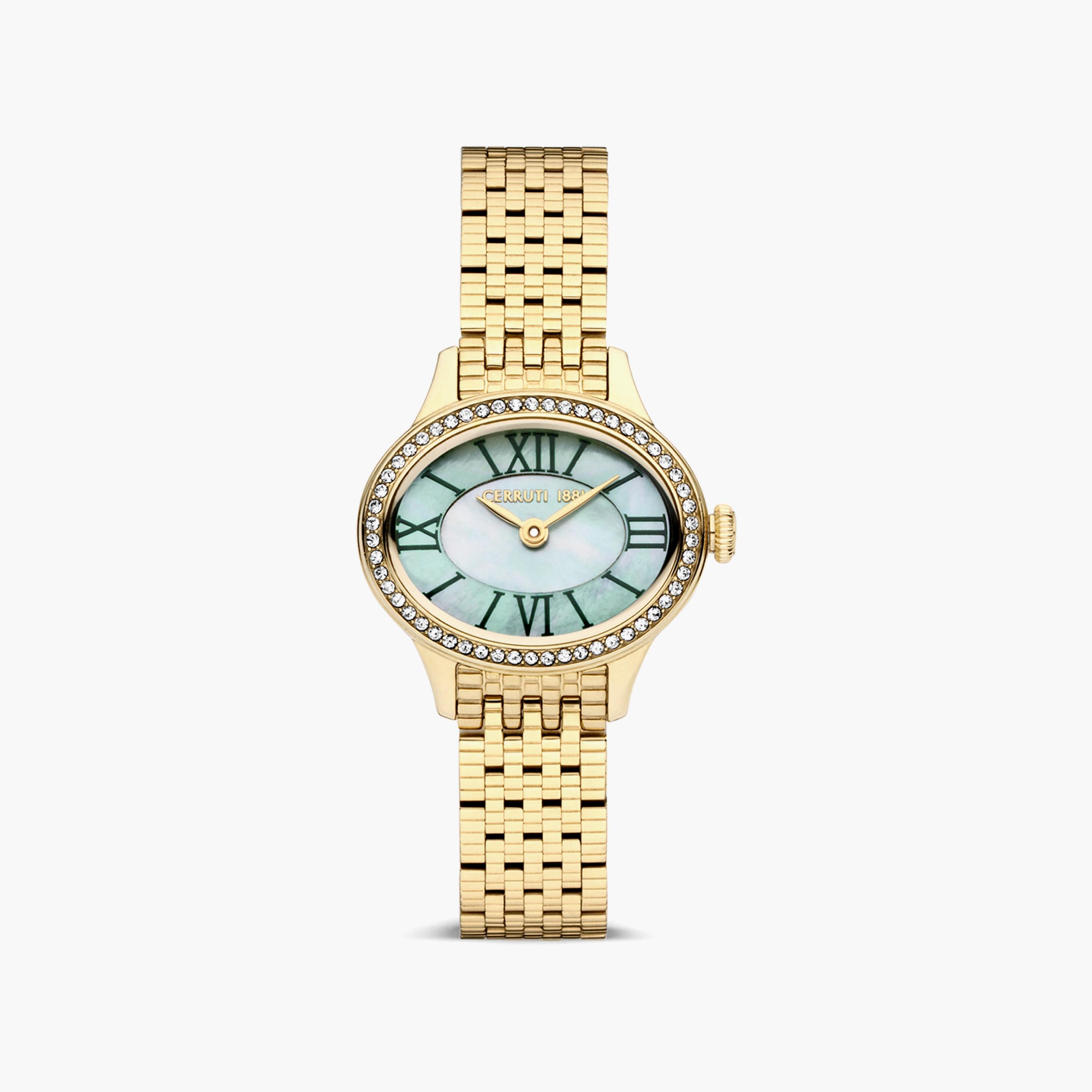 ساعة شيروتي 1881 ذو انالوج للنساء بسوار ذهبي مع ستانلس ستيل | CIWLG0012203-women-watchesandjewellery-watches-image-1