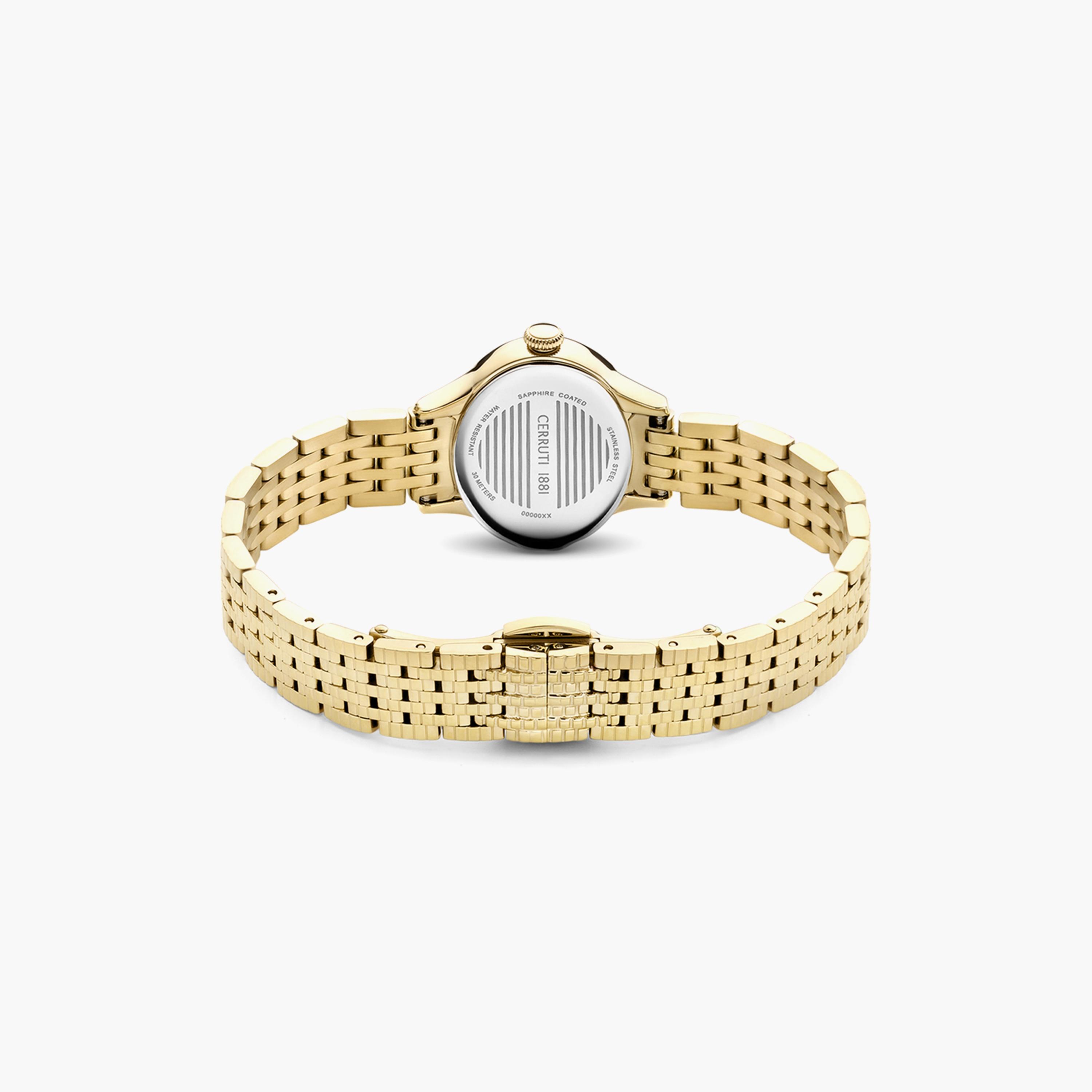 ساعة شيروتي 1881 ذو انالوج للنساء بسوار ذهبي مع ستانلس ستيل | CIWLG0012203-women-watchesandjewellery-watches-image-3